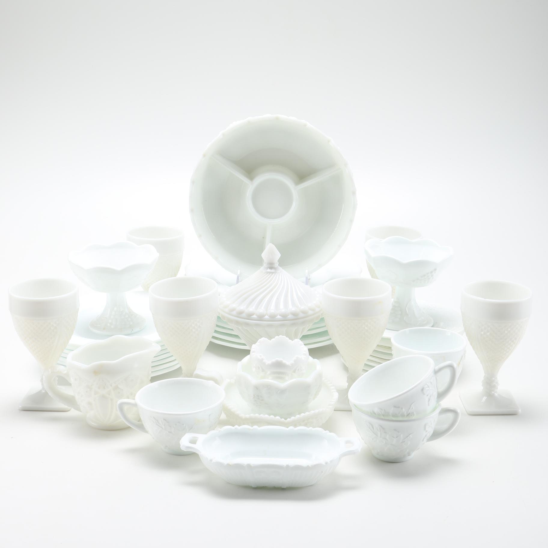 Milk Glass Tableware