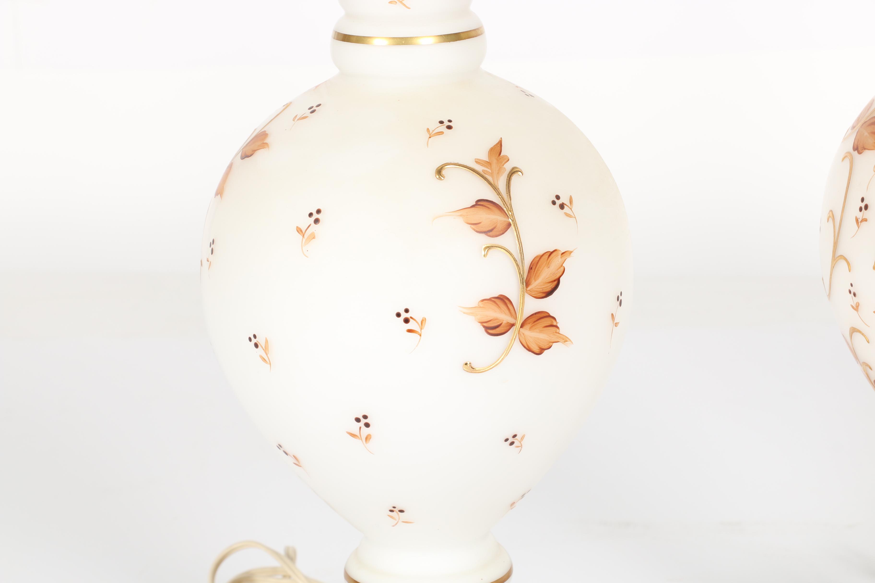 Set of White and Brown Lamps