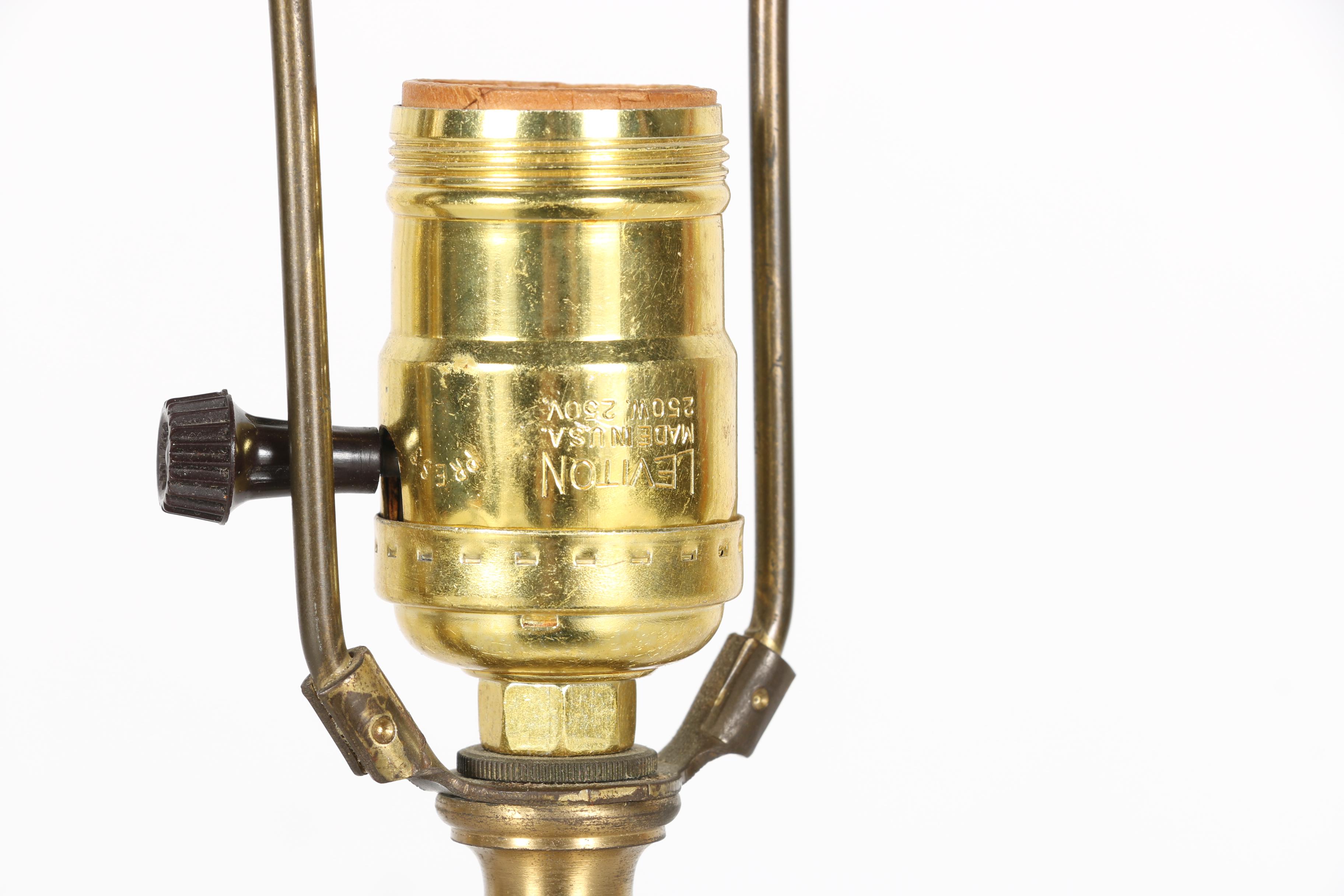 Set of White and Brown Lamps