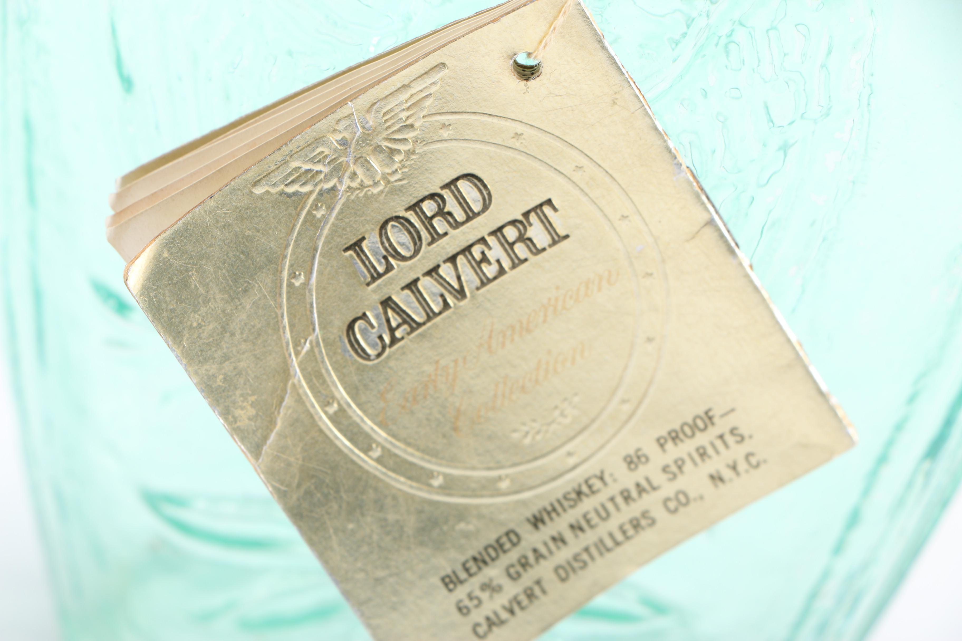 Lord Calvert Glass Whiskey Decanter and Jars