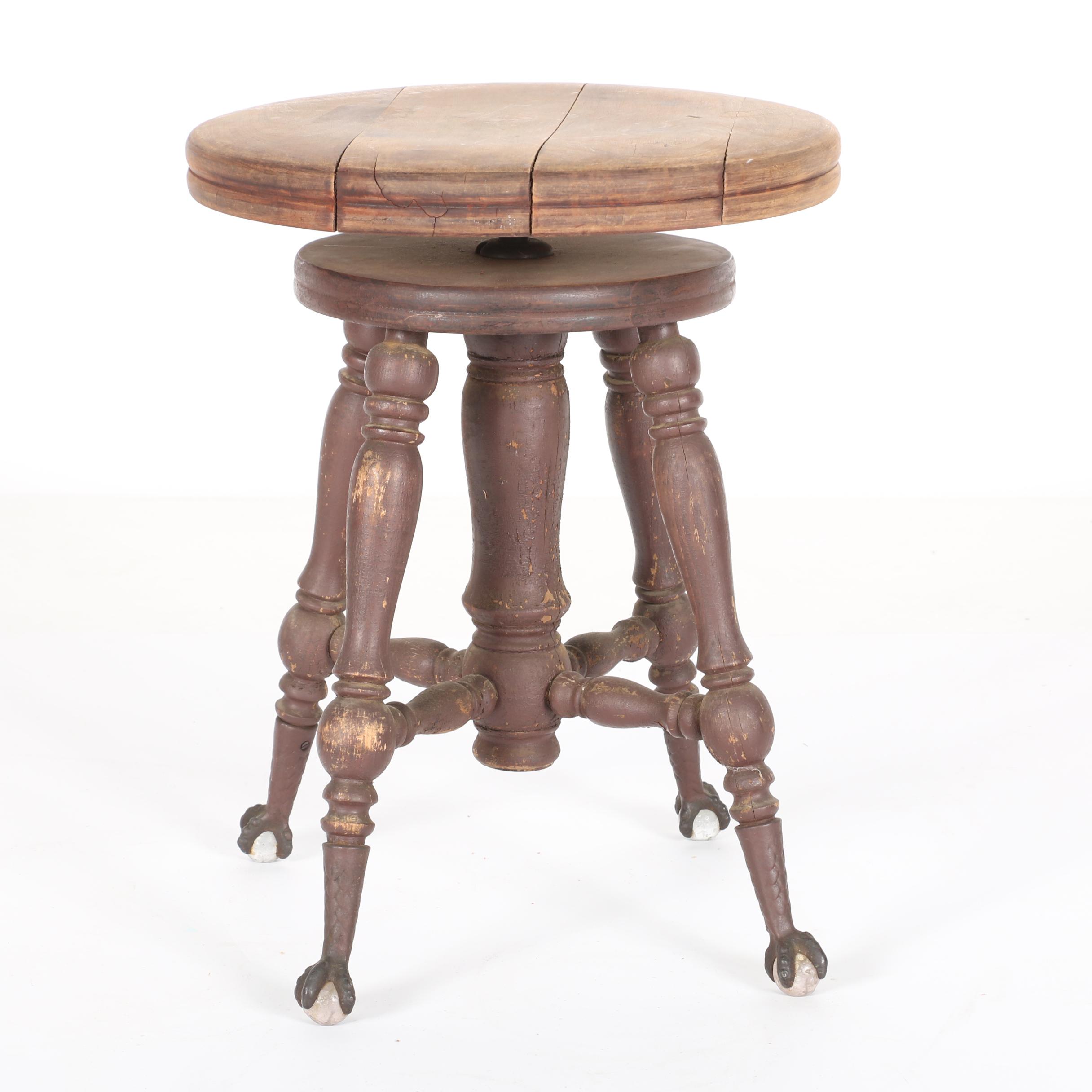 Ball-and-Claw Footed Stool
