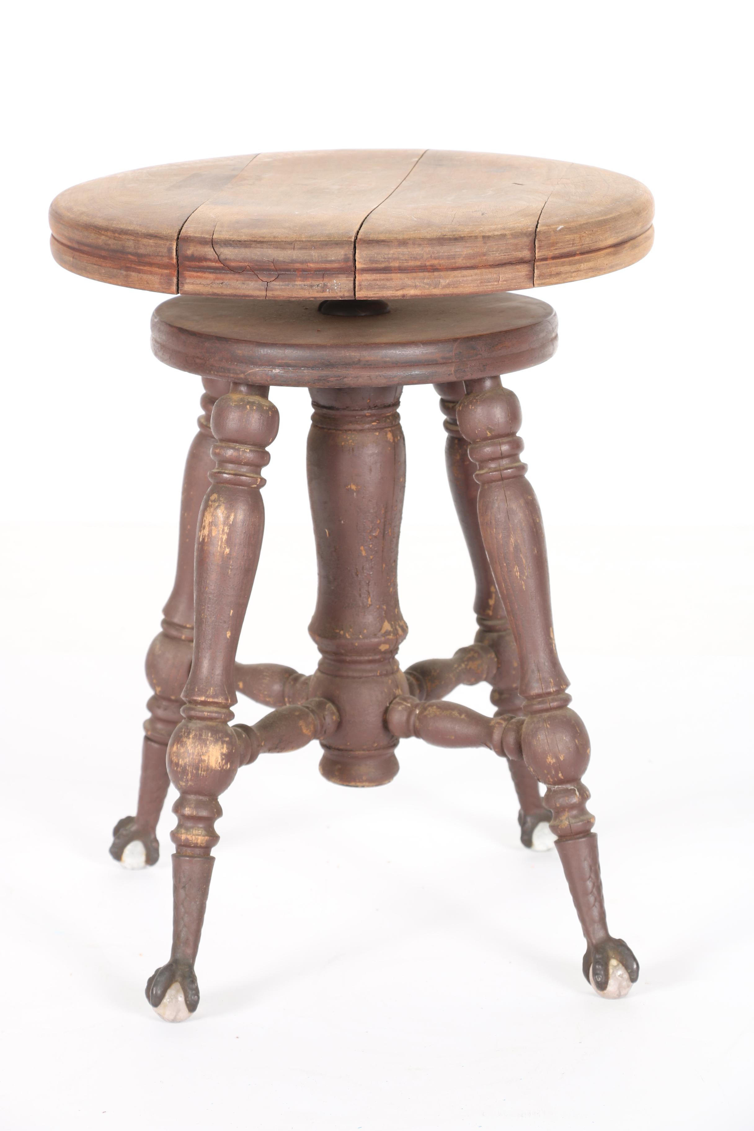 Ball-and-Claw Footed Stool