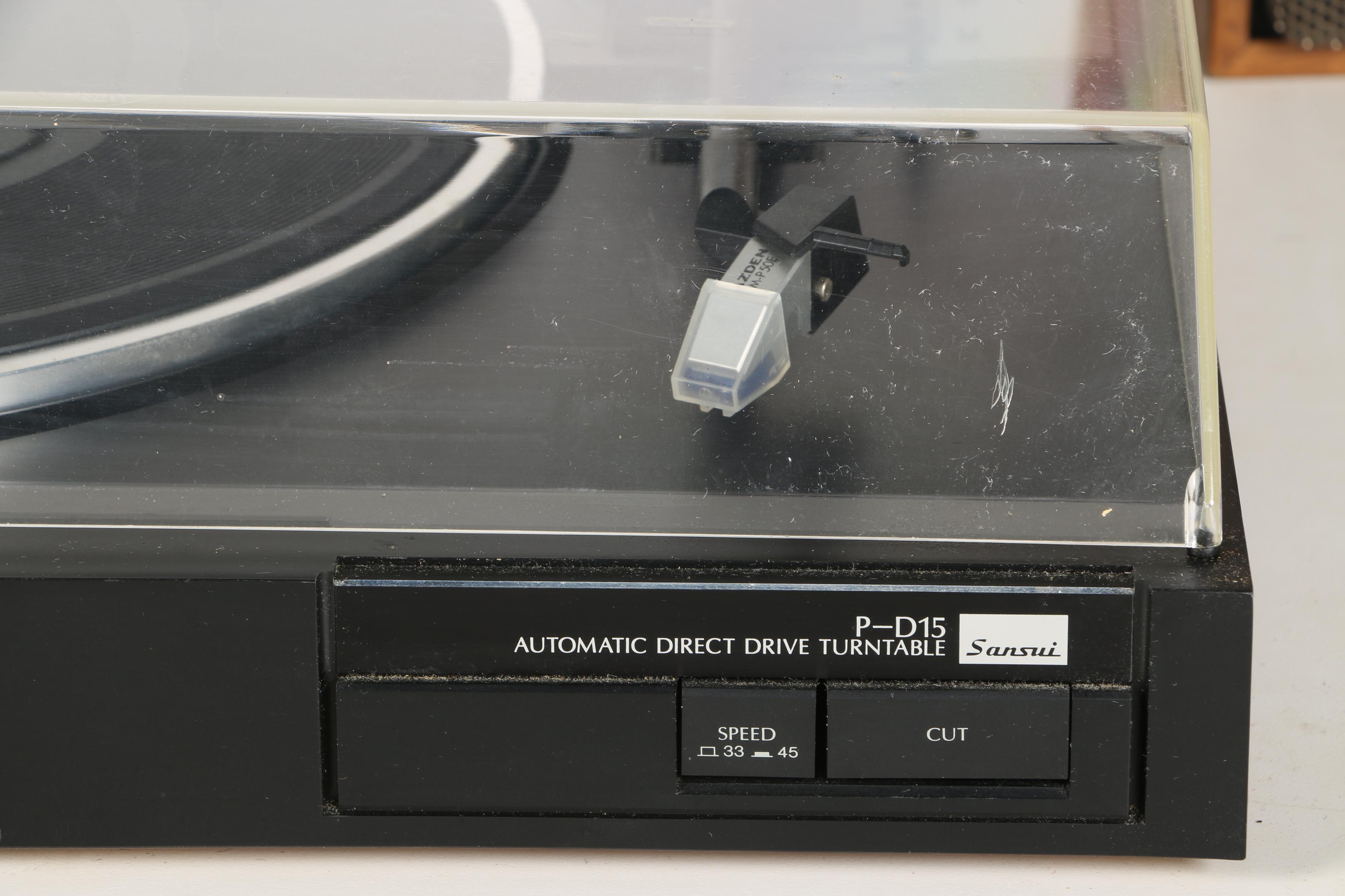 Sansui P-D15 Turntable and Pair of ADS L420 Home Speakers
