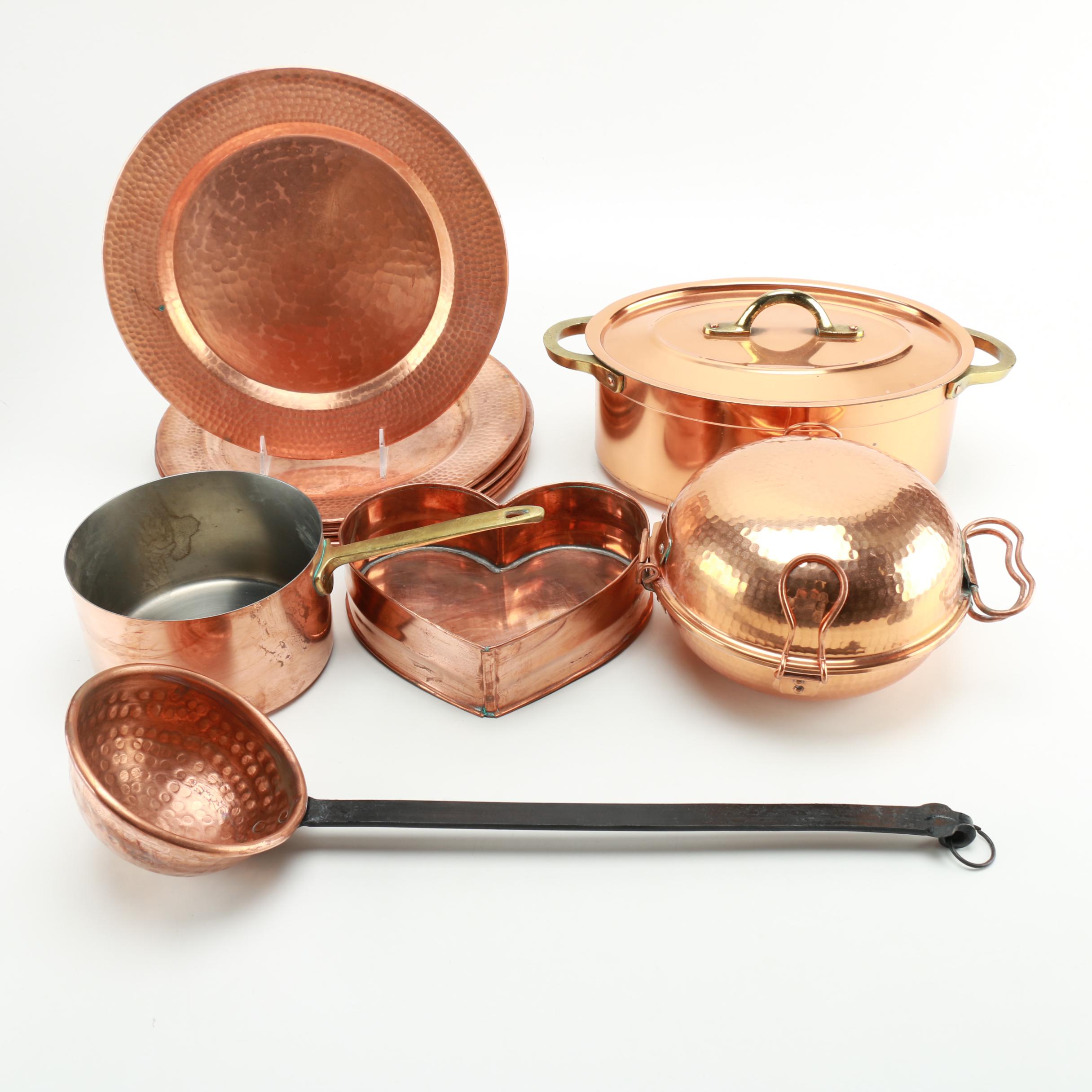 Collection Of Copper Dishes