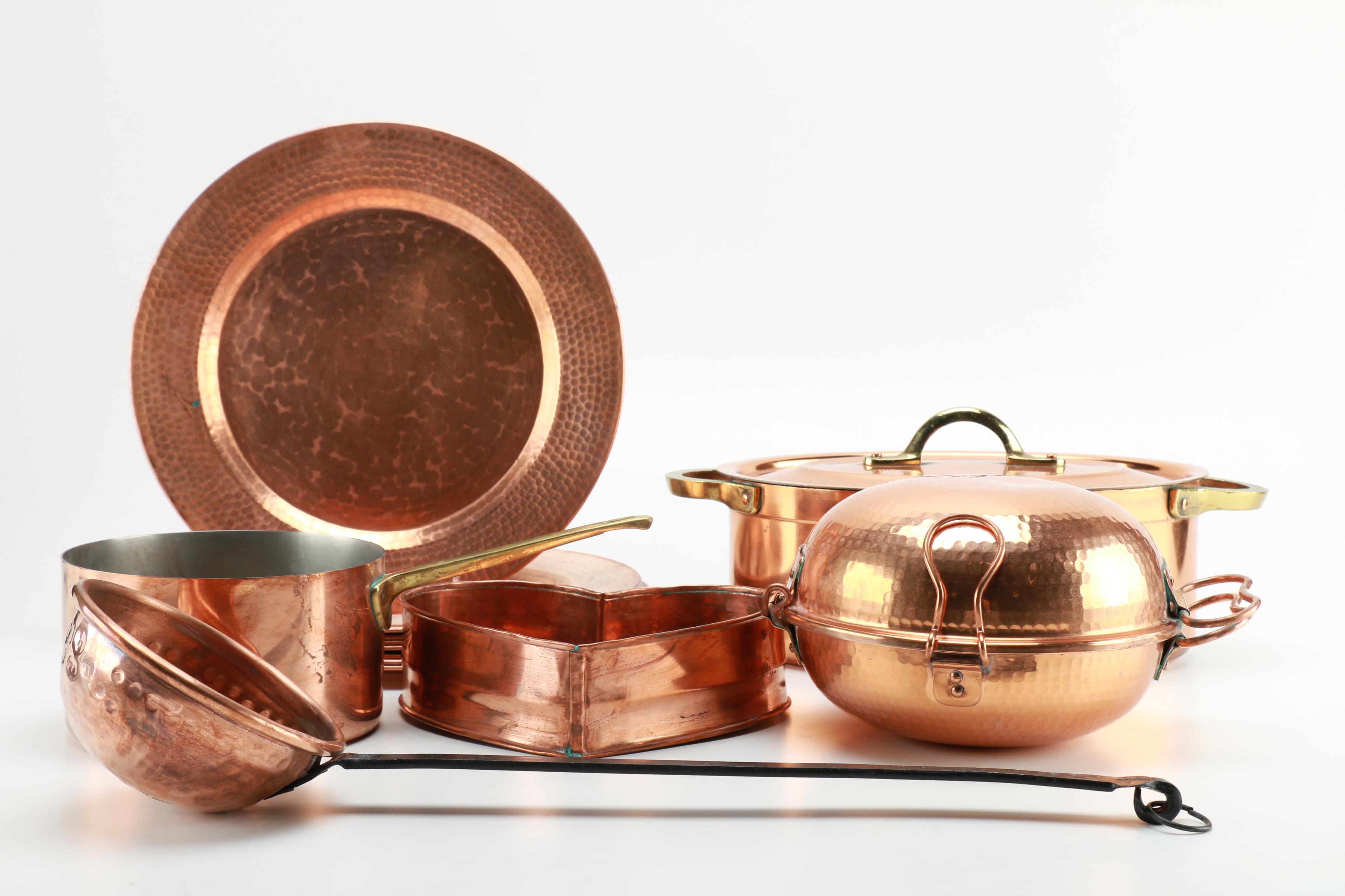Collection Of Copper Dishes