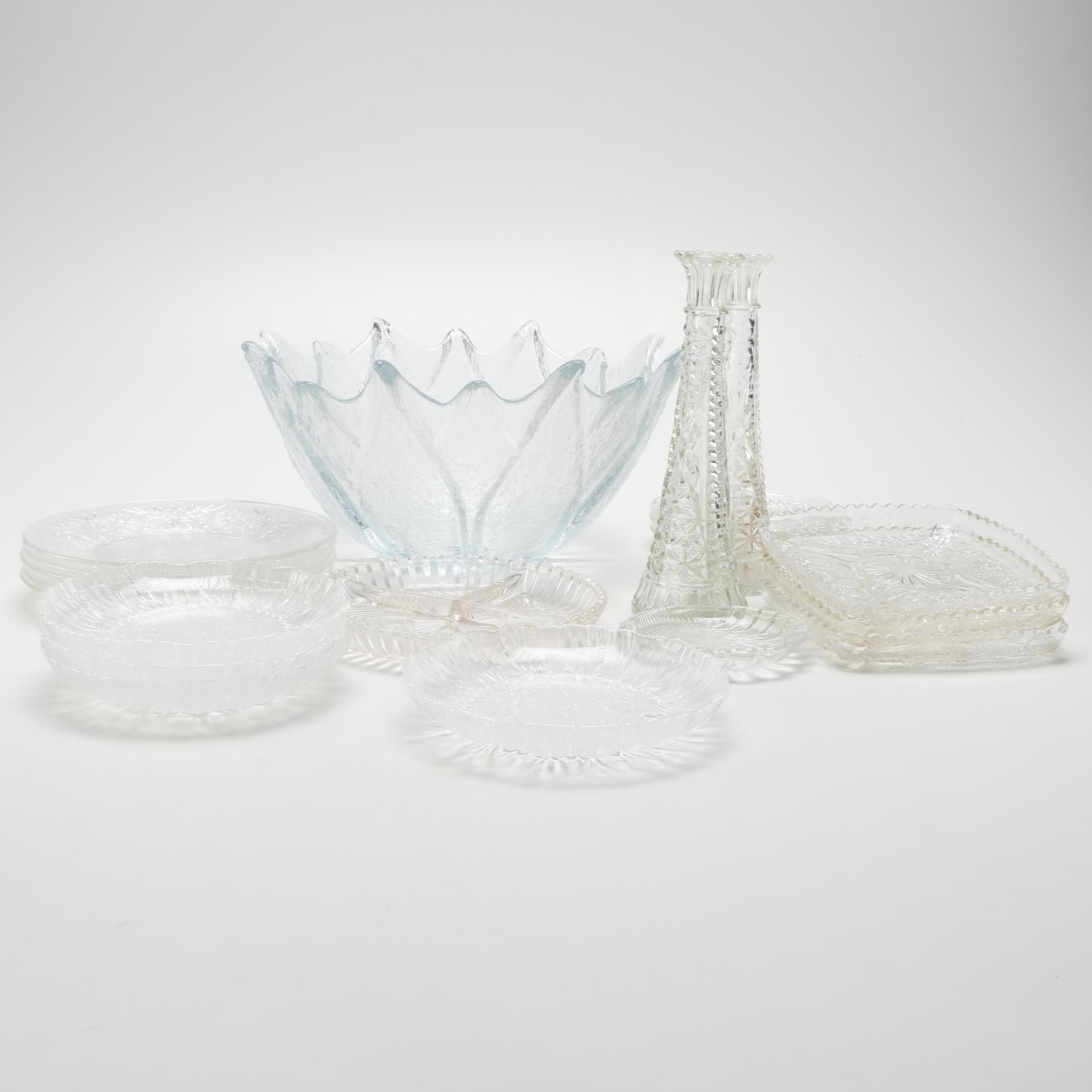 Collection of Pressed Glass Décor and Tableware