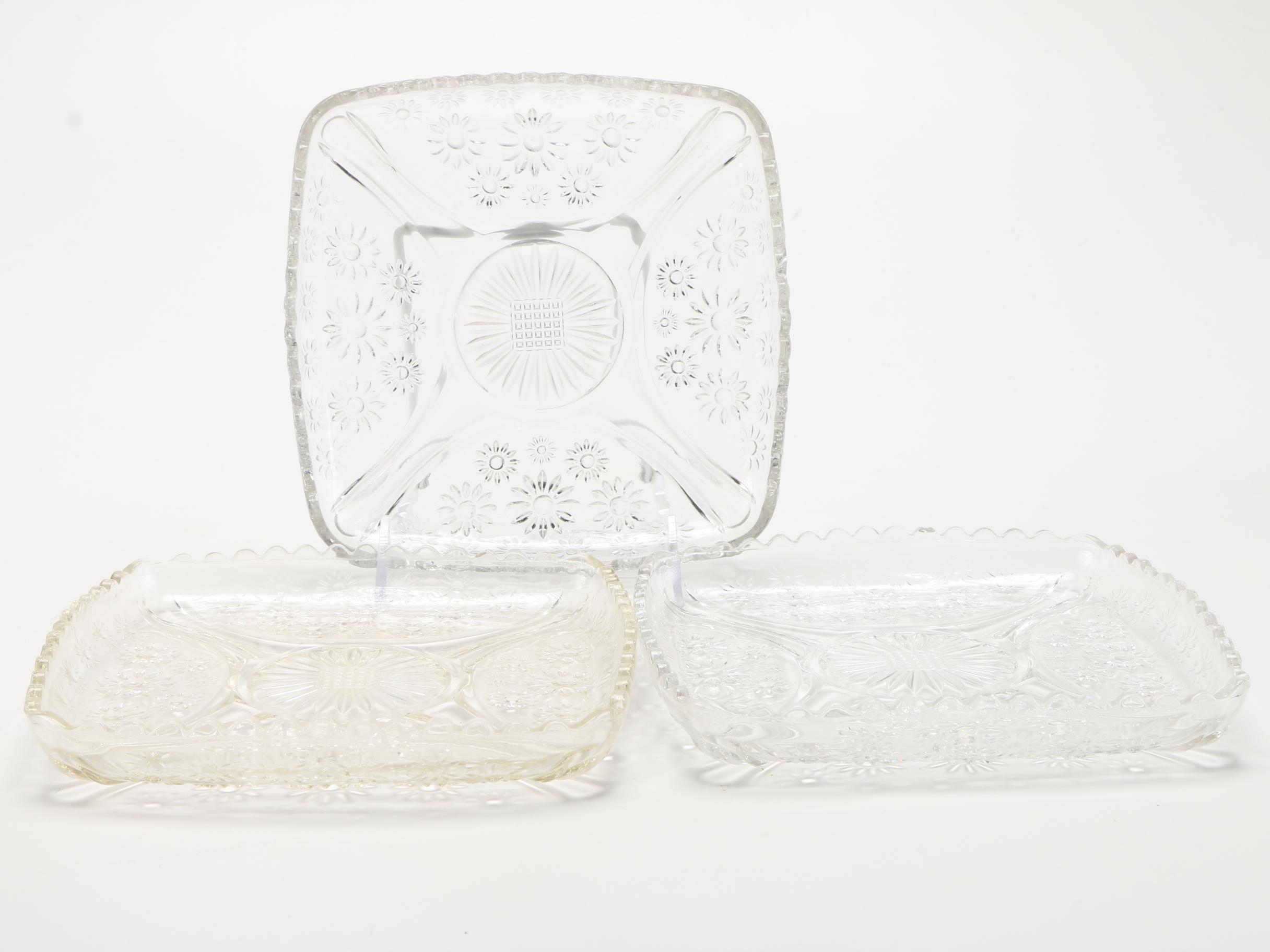 Collection of Pressed Glass Décor and Tableware