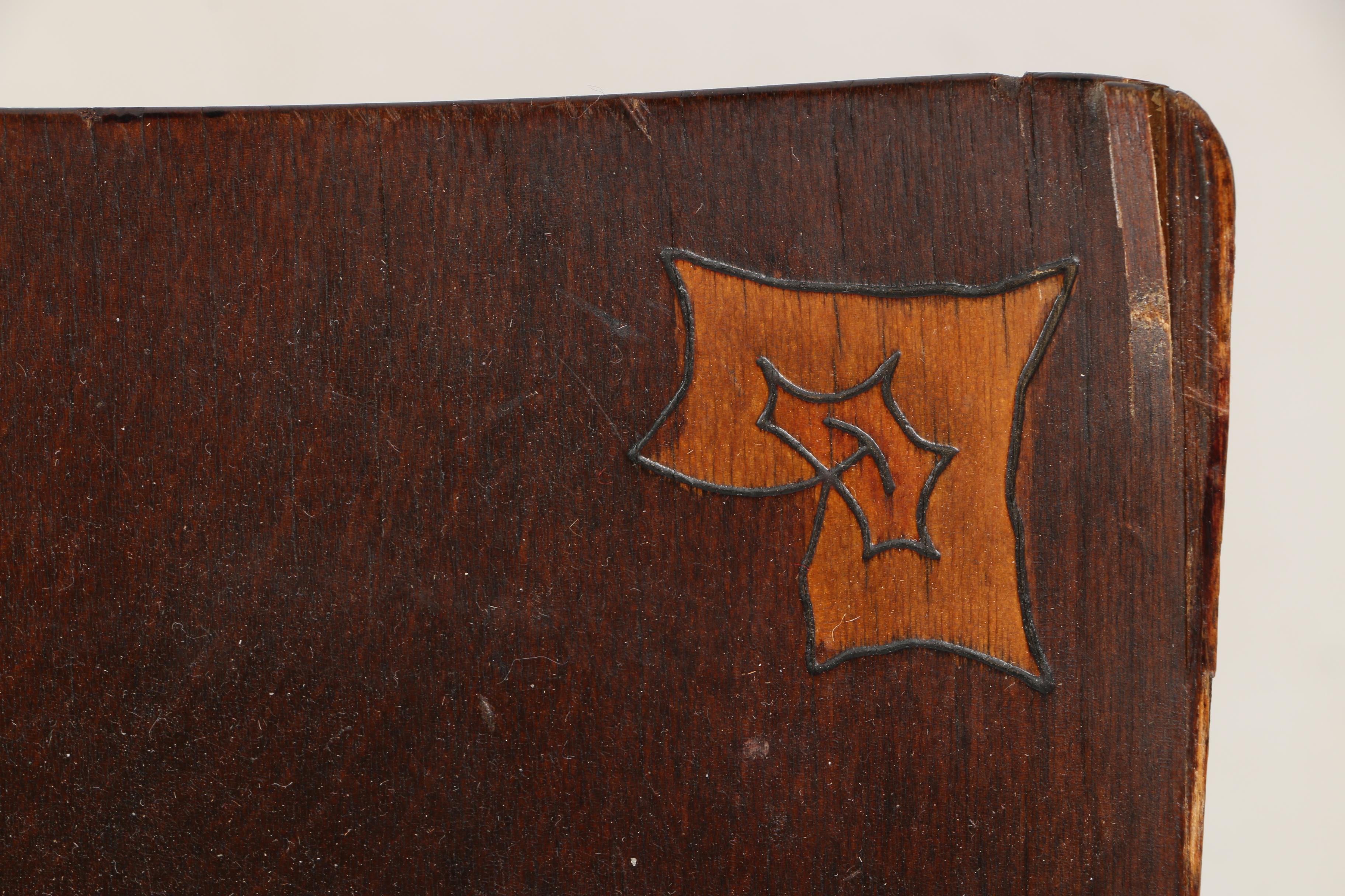 Decorative Wood Burned Footstool