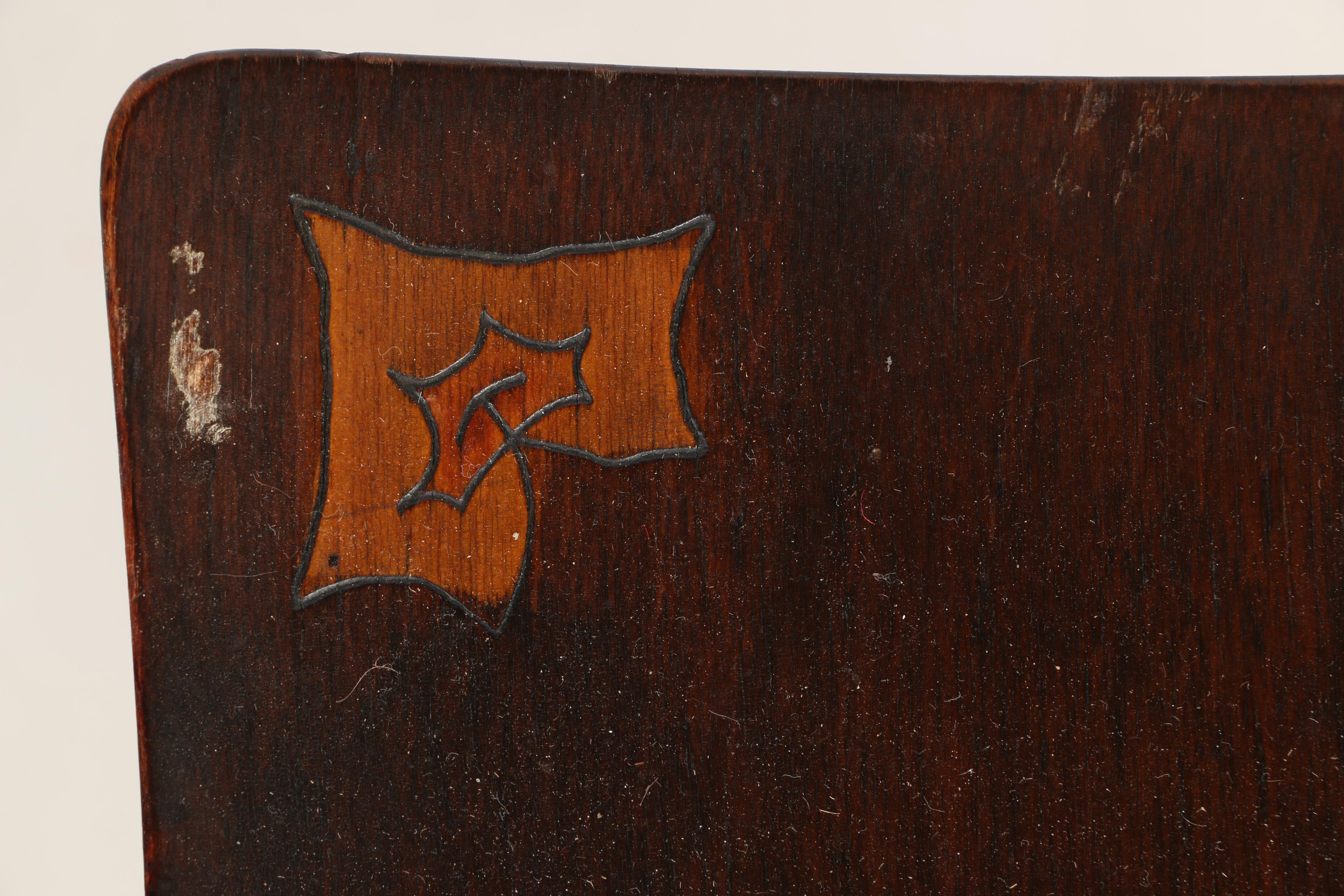 Decorative Wood Burned Footstool