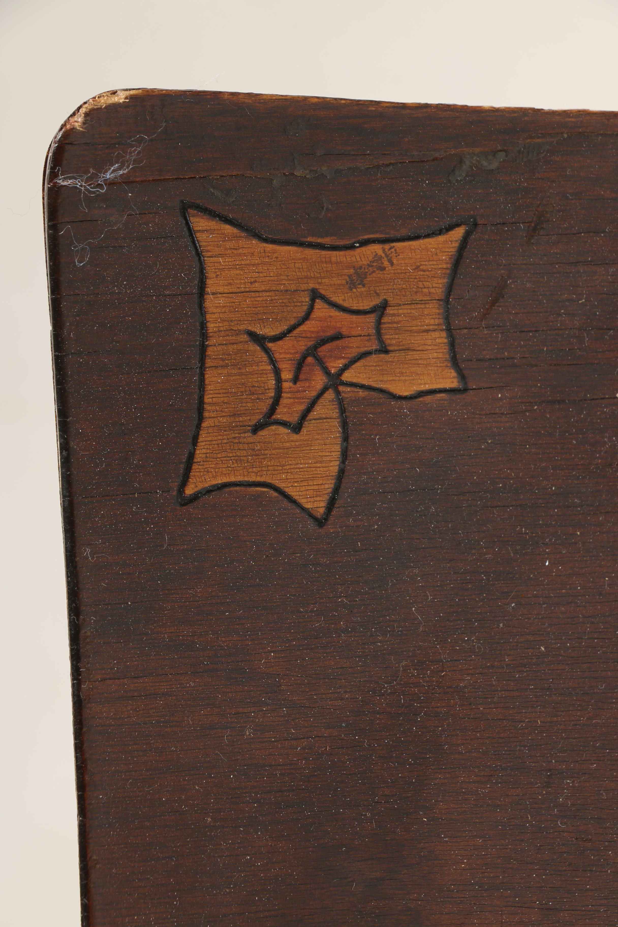 Decorative Wood Burned Footstool