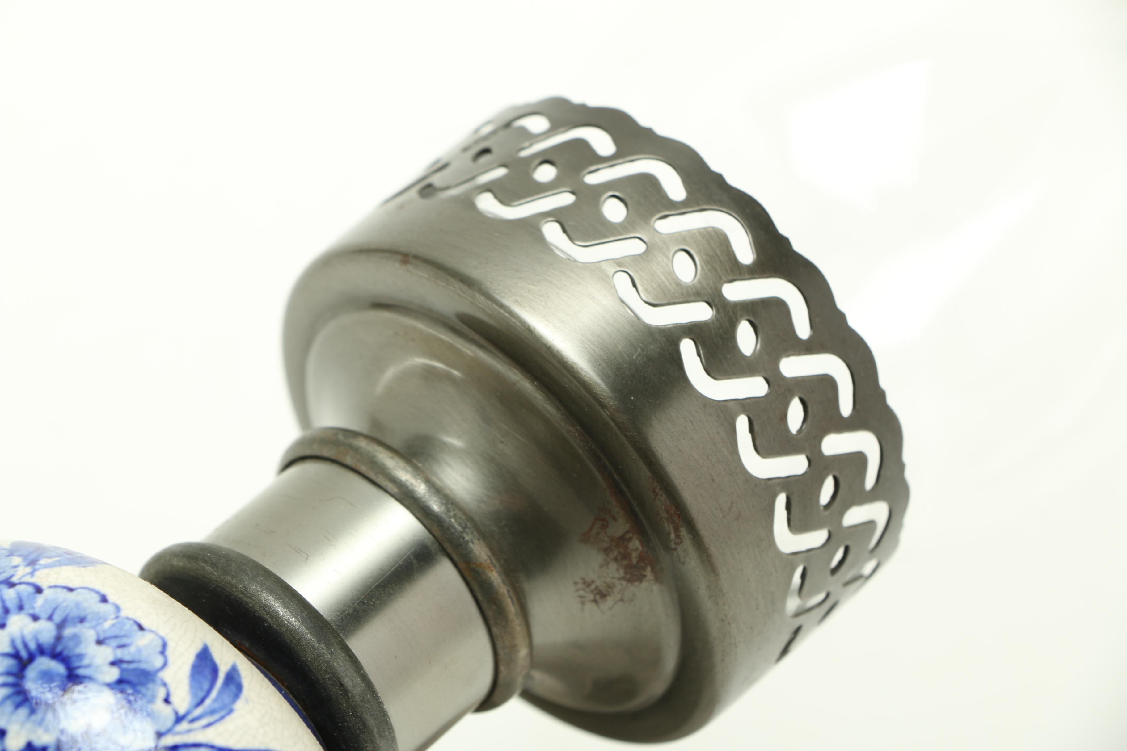 Pair of Blue and White Wall Sconces