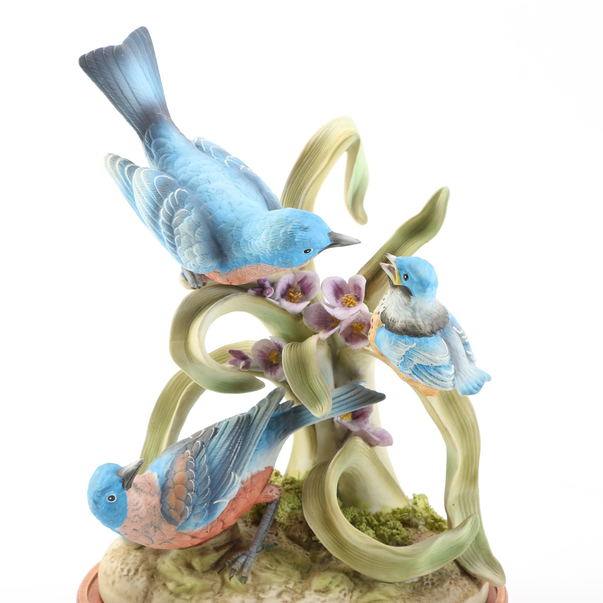 Three Large Ceramic Birds