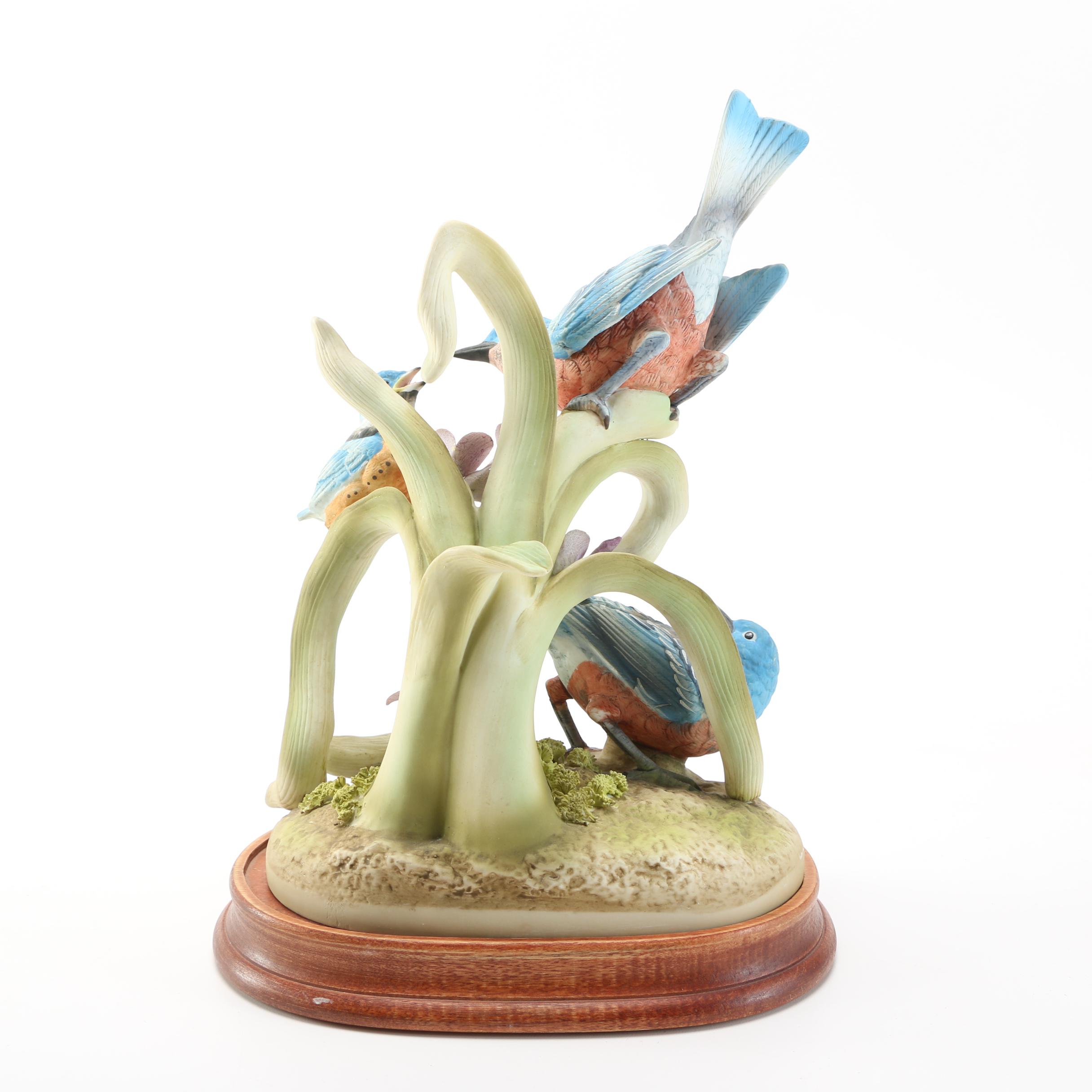 Three Large Ceramic Birds