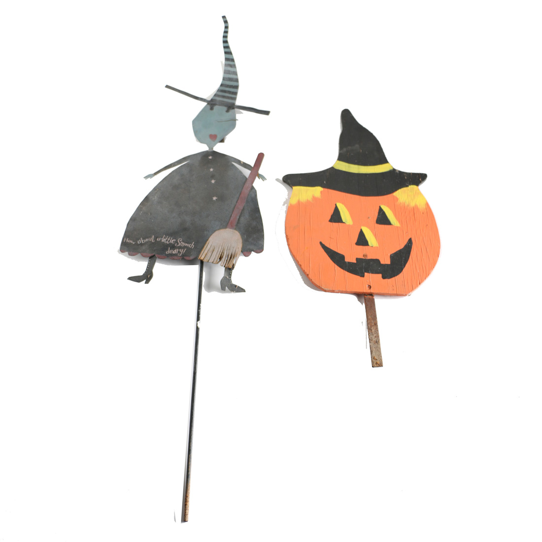 Pair of Halloween Garden Figurines