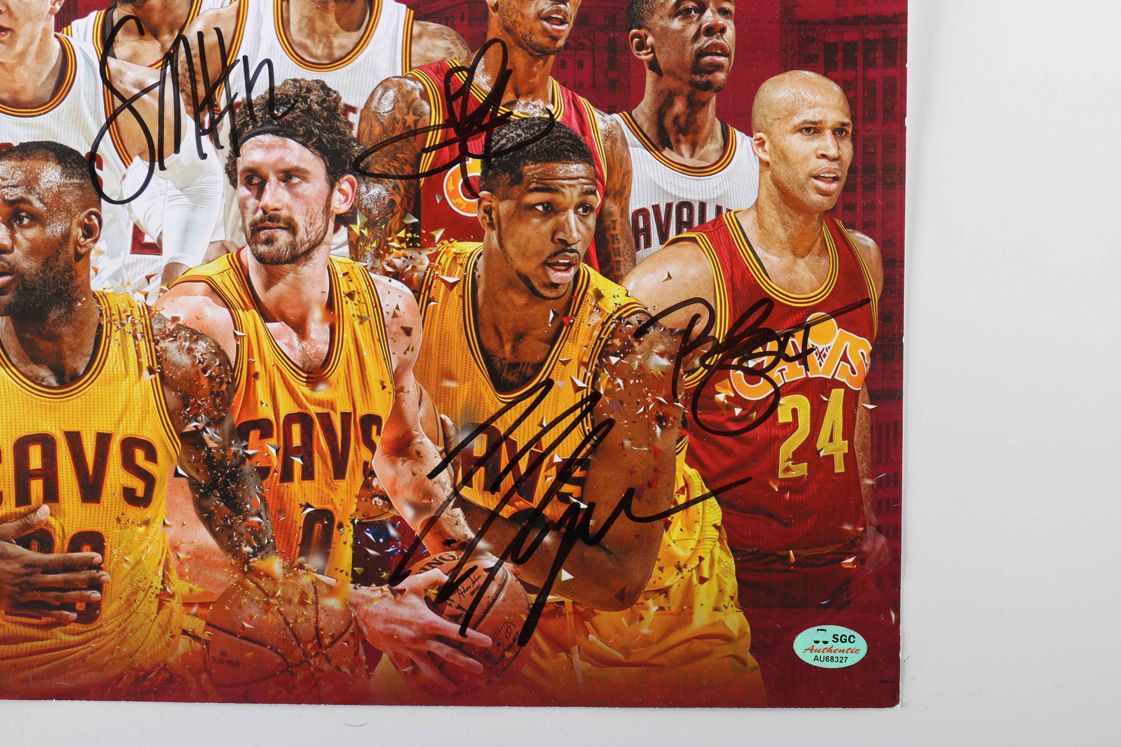 Signed Cleveland Cavaliers 2016 NBA Finals Poster