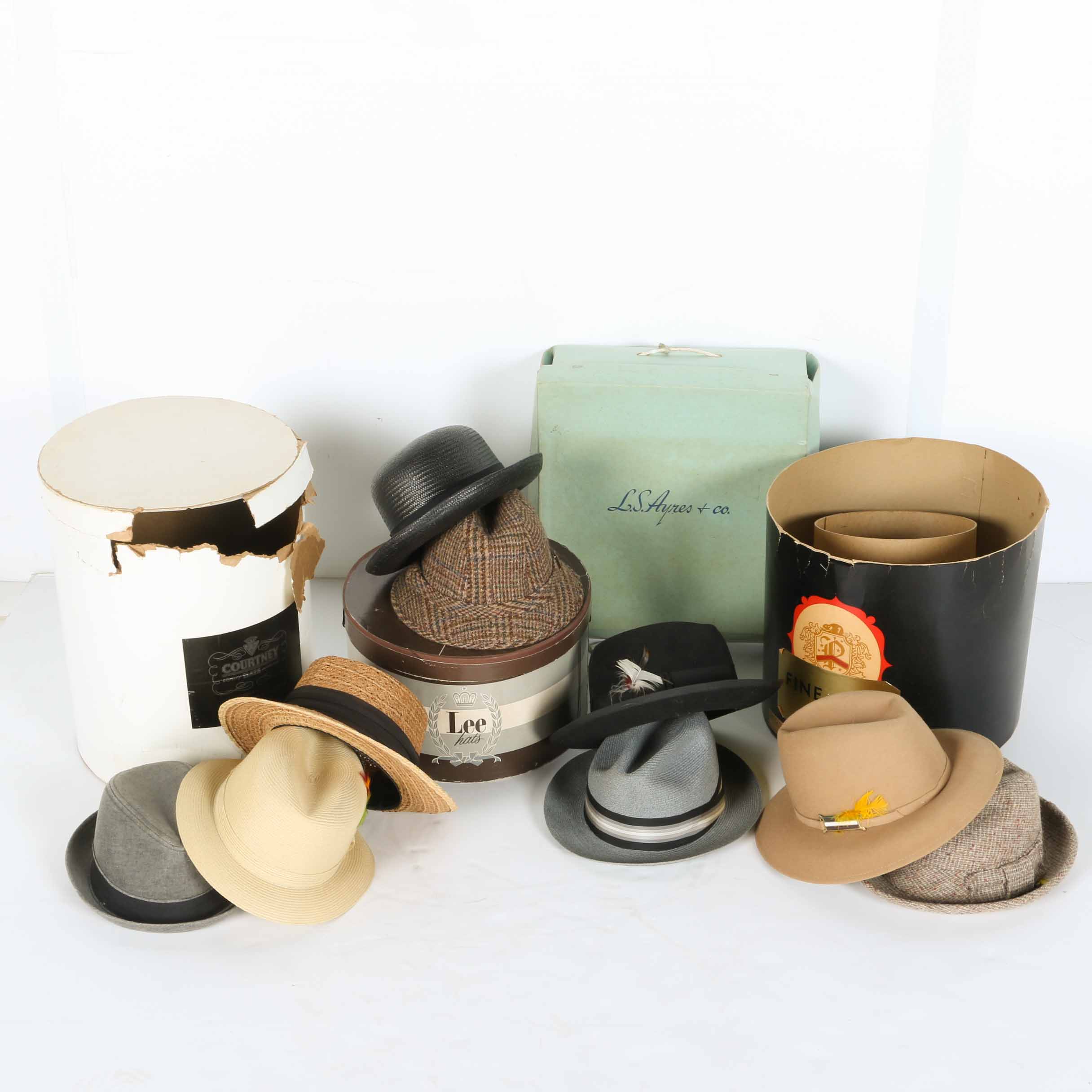 Vintage Men's Hats and Hat Boxes