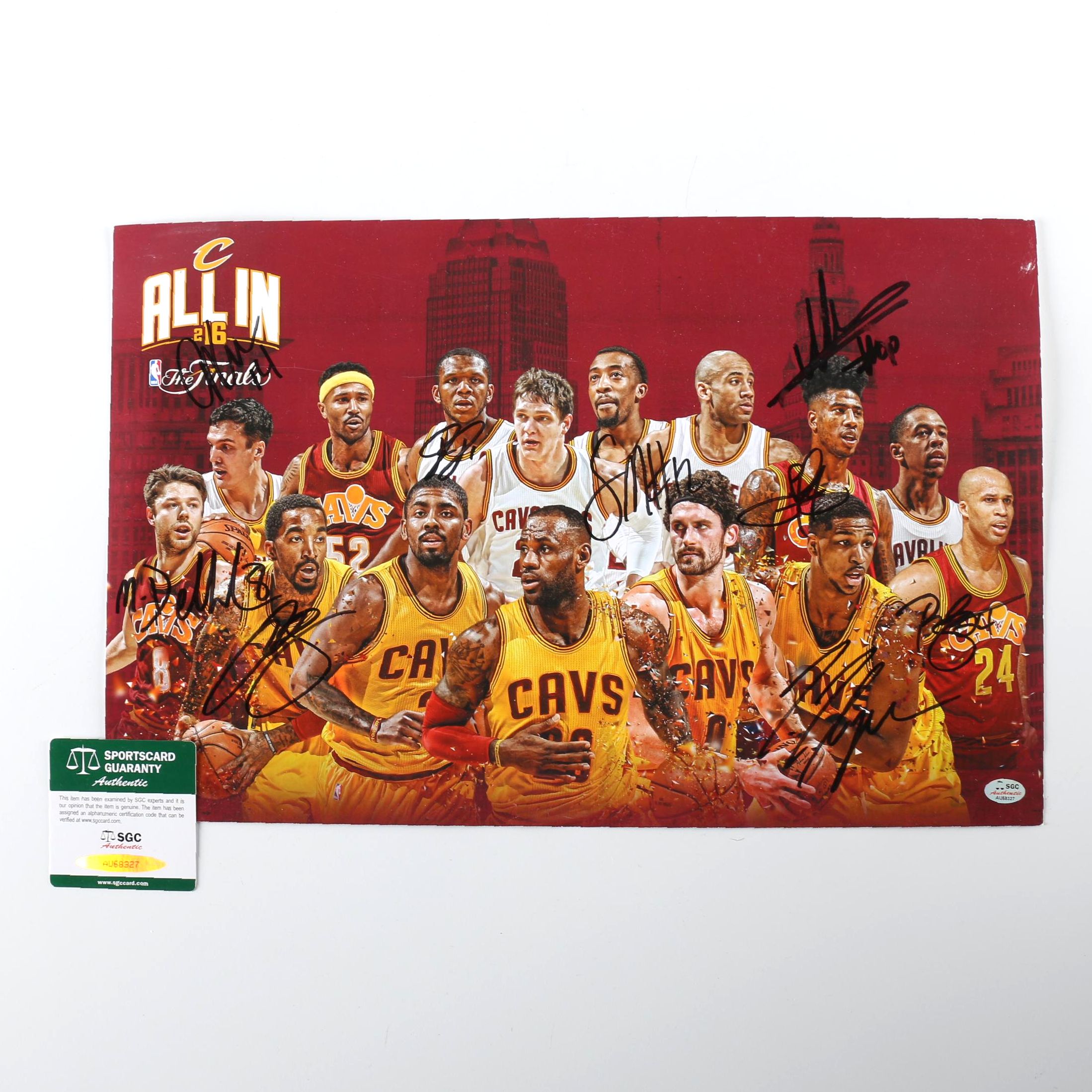Signed Cleveland Cavaliers 2016 NBA Finals Poster