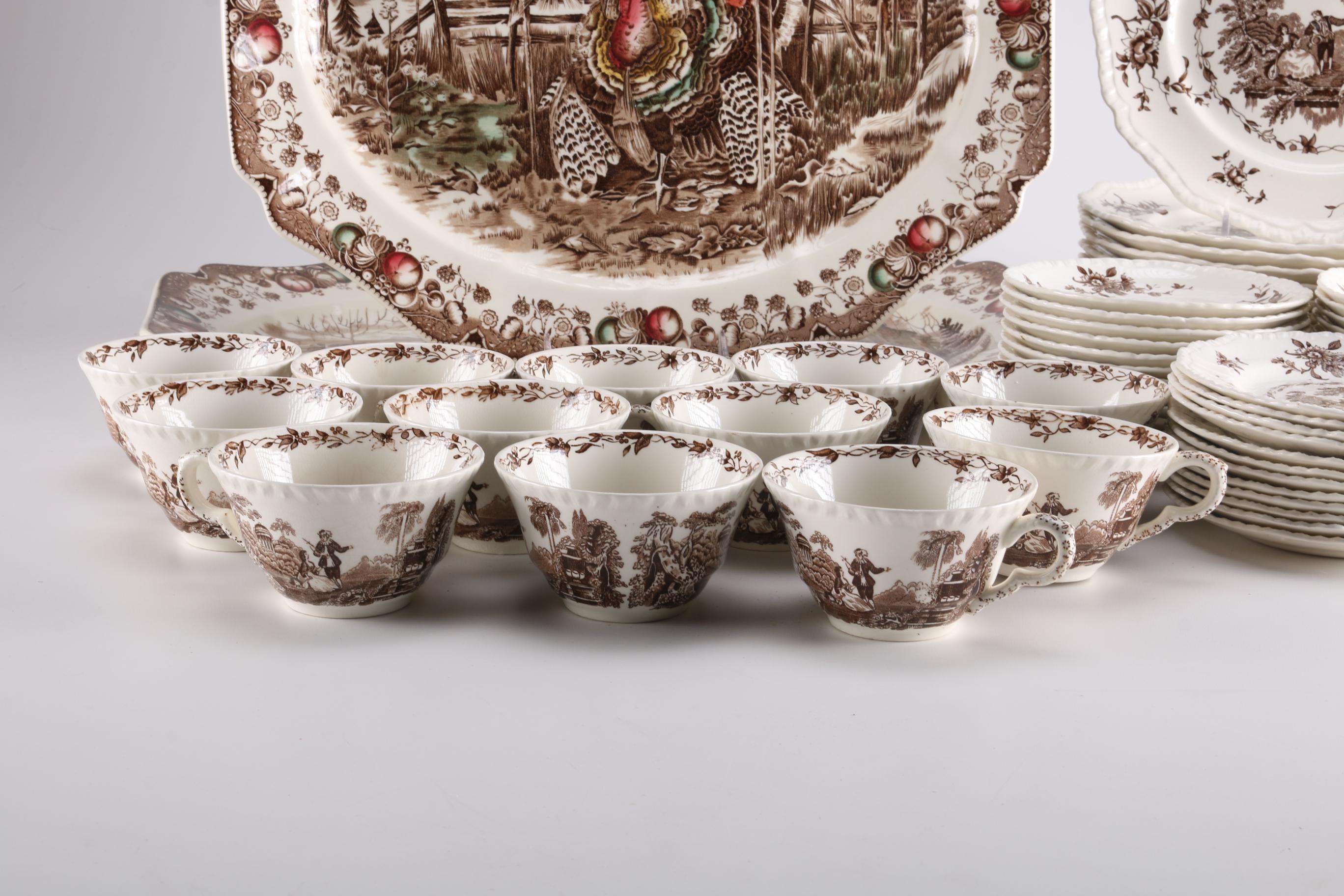 Mason's "Watteau Brown" English Ironstone Transferware