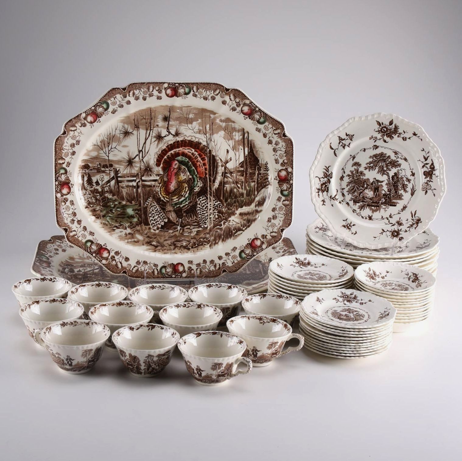 Mason's "Watteau Brown" English Ironstone Transferware