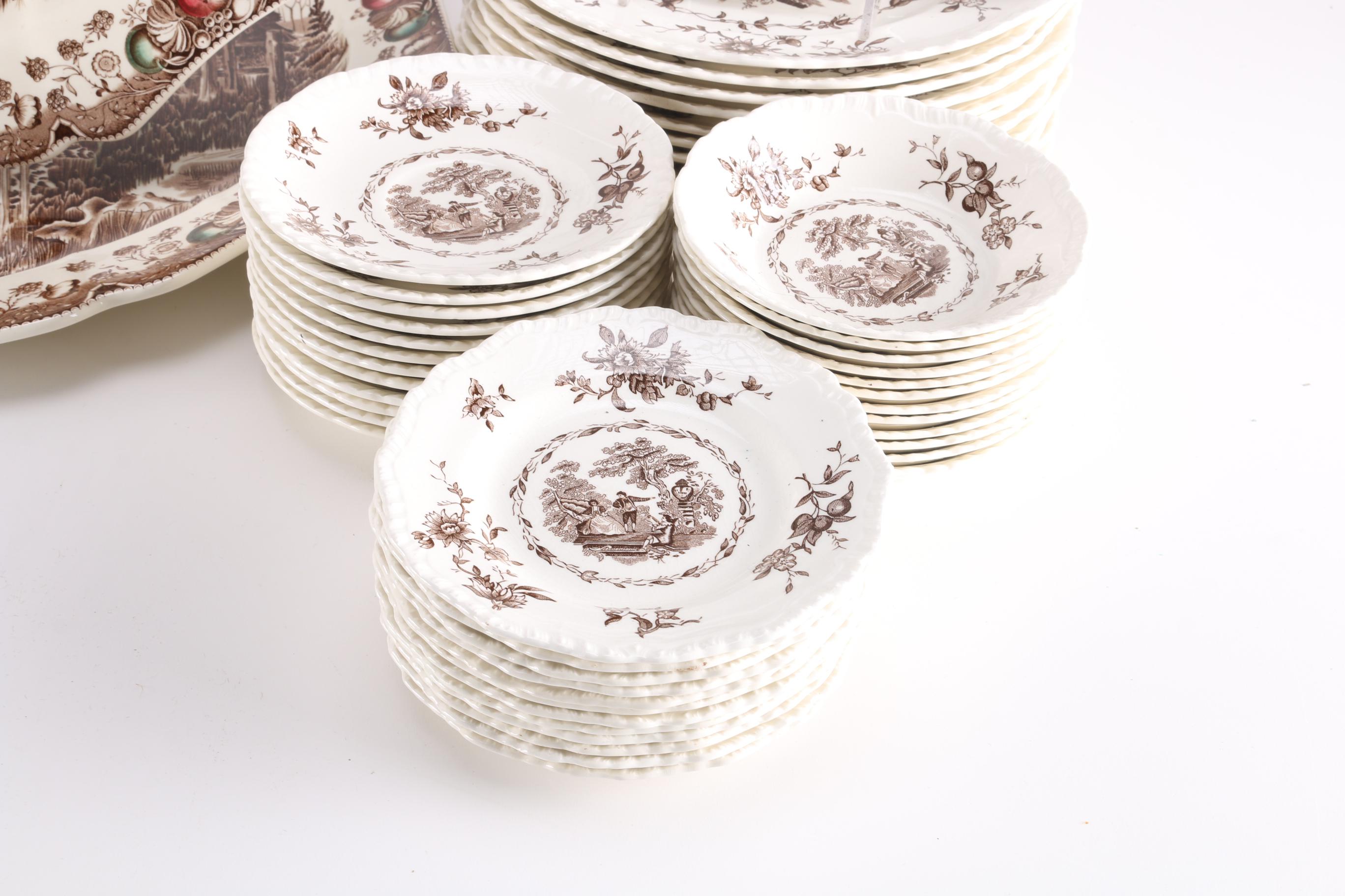 Mason's "Watteau Brown" English Ironstone Transferware