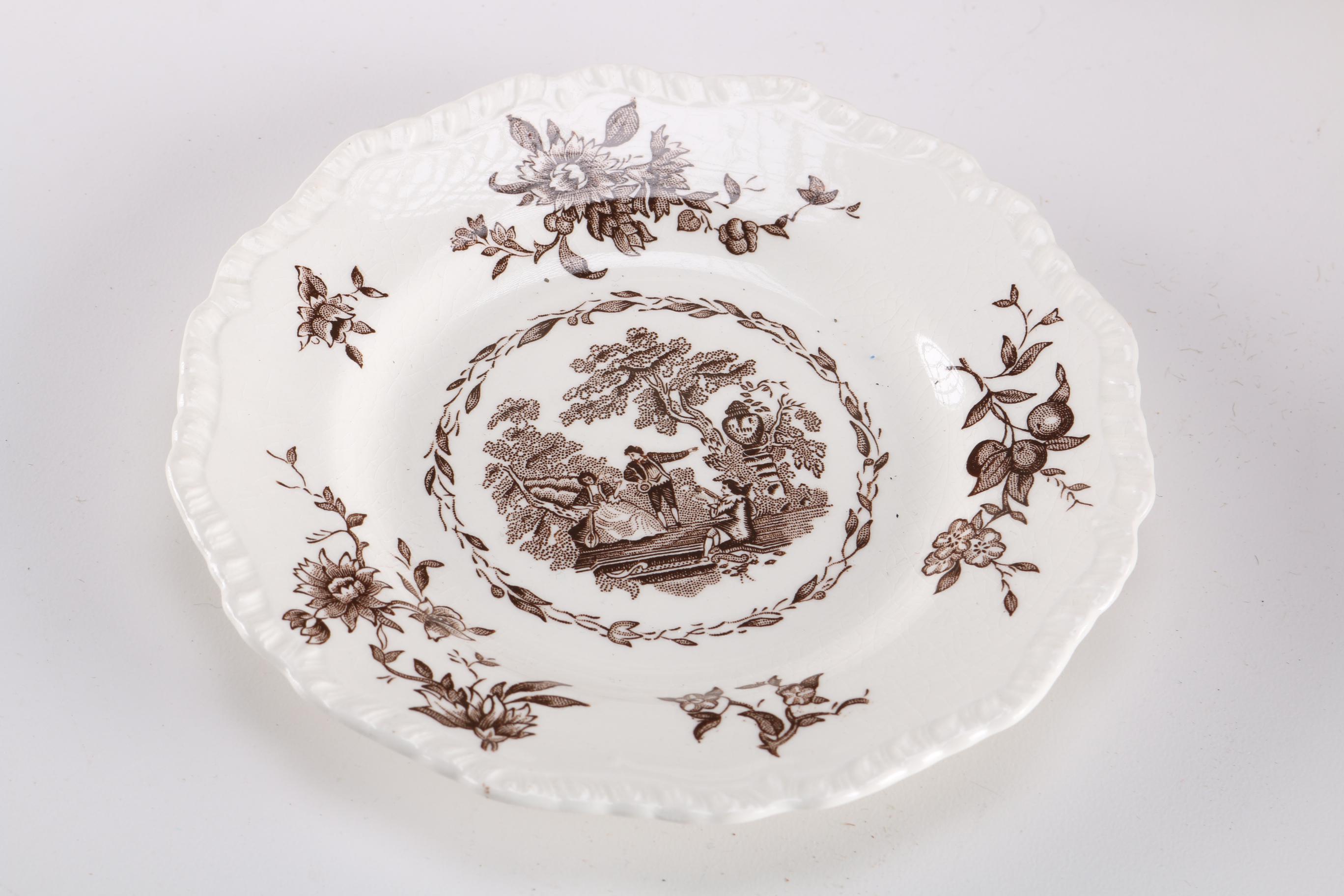 Mason's "Watteau Brown" English Ironstone Transferware