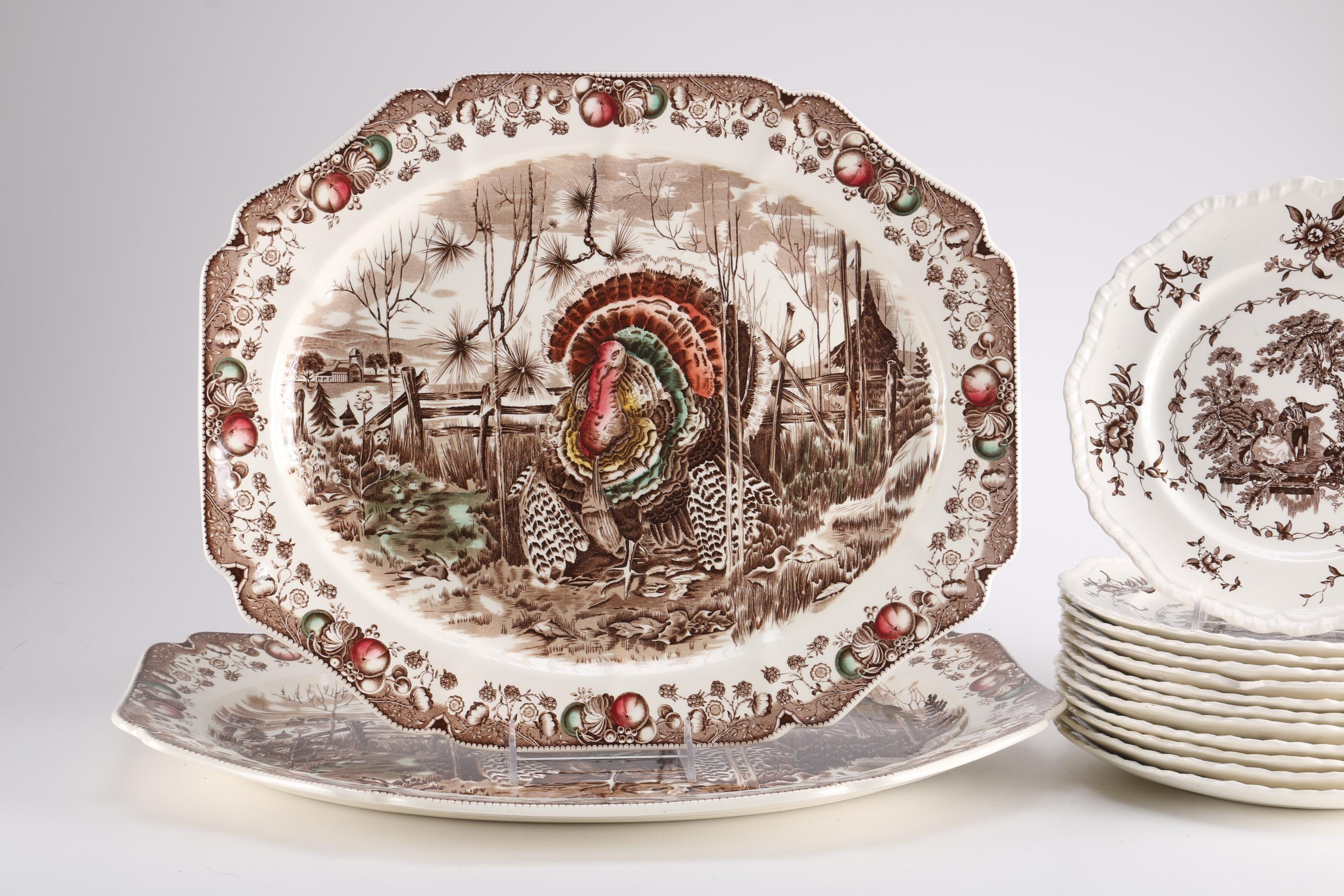 Mason's "Watteau Brown" English Ironstone Transferware