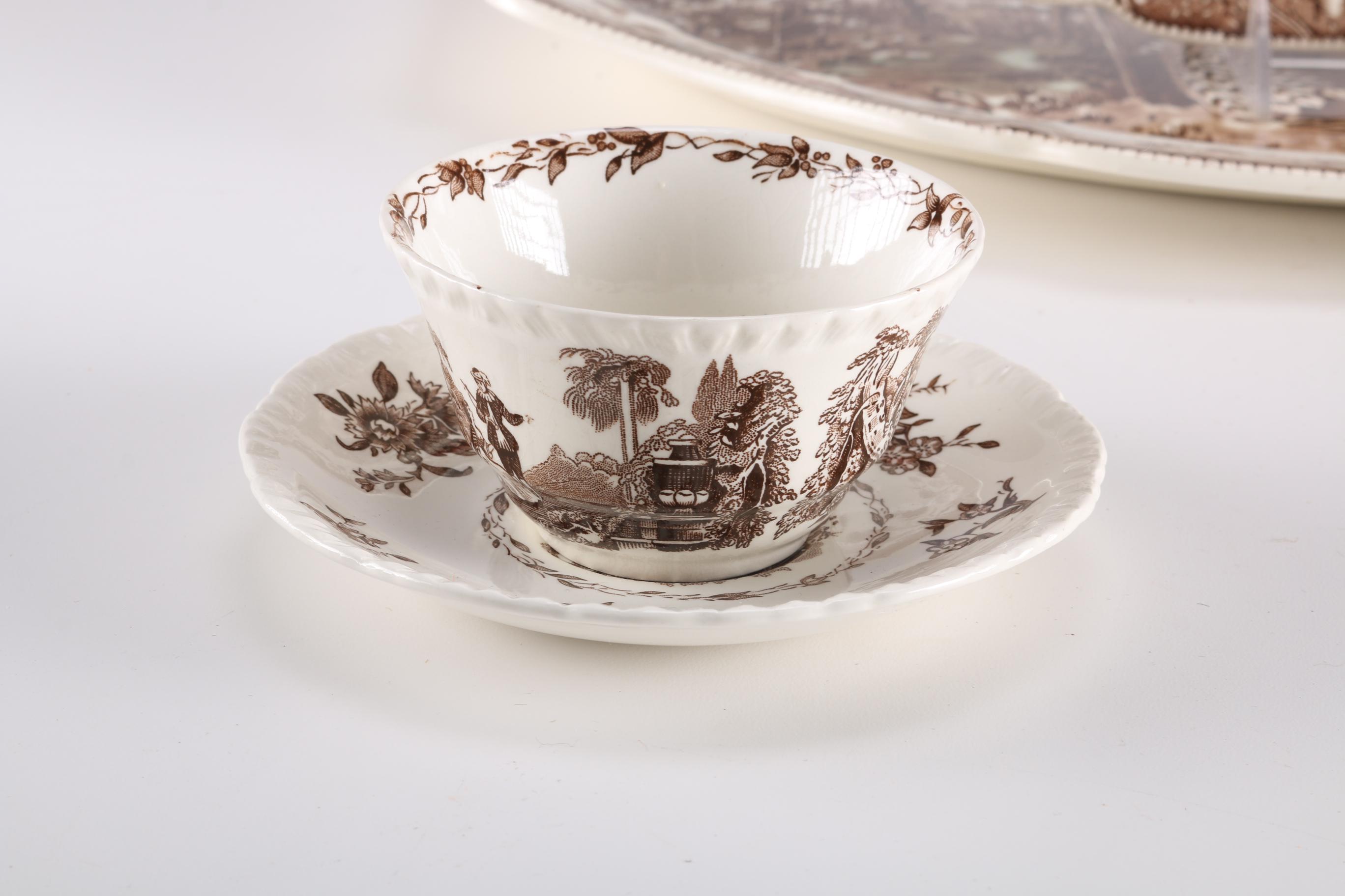 Mason's "Watteau Brown" English Ironstone Transferware