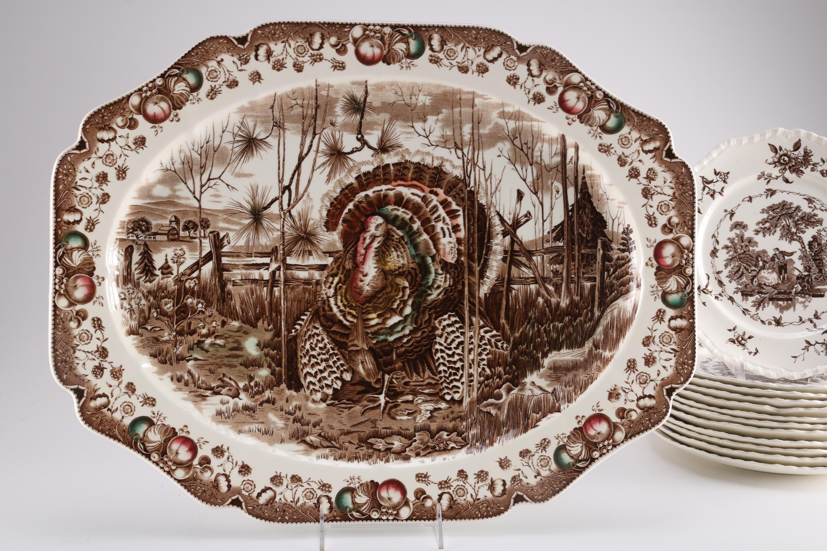 Mason's "Watteau Brown" English Ironstone Transferware