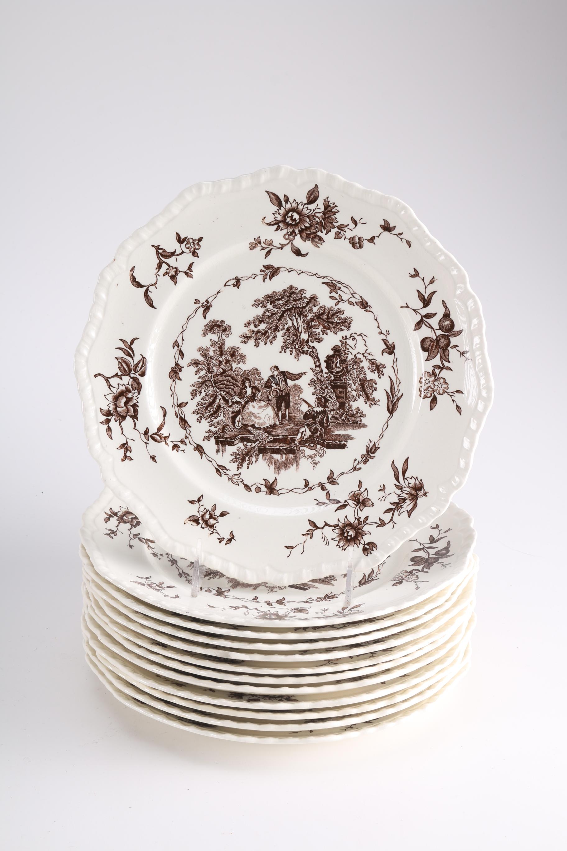 Mason's "Watteau Brown" English Ironstone Transferware