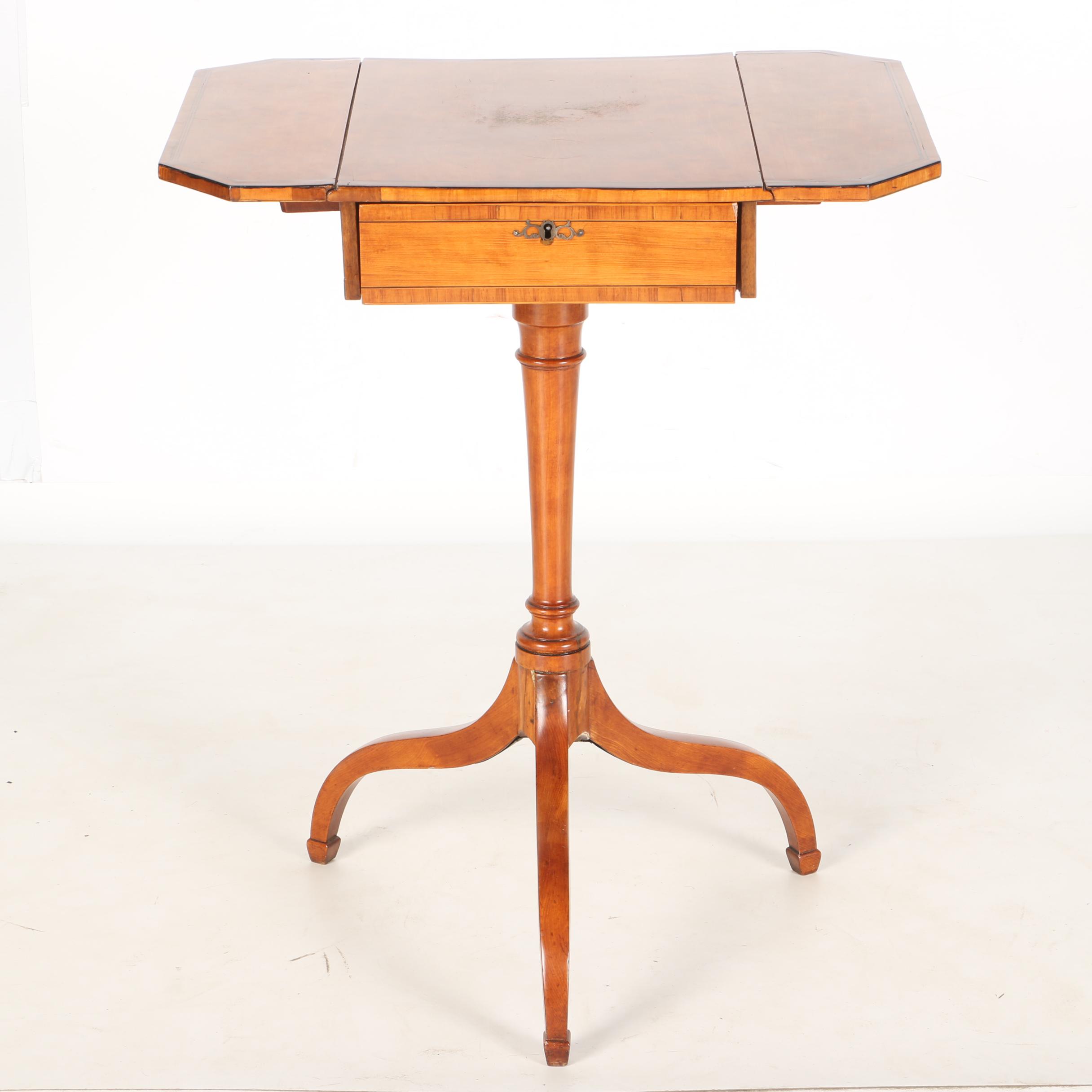 Early 20th Century Veneer Drop Leaf Side Table