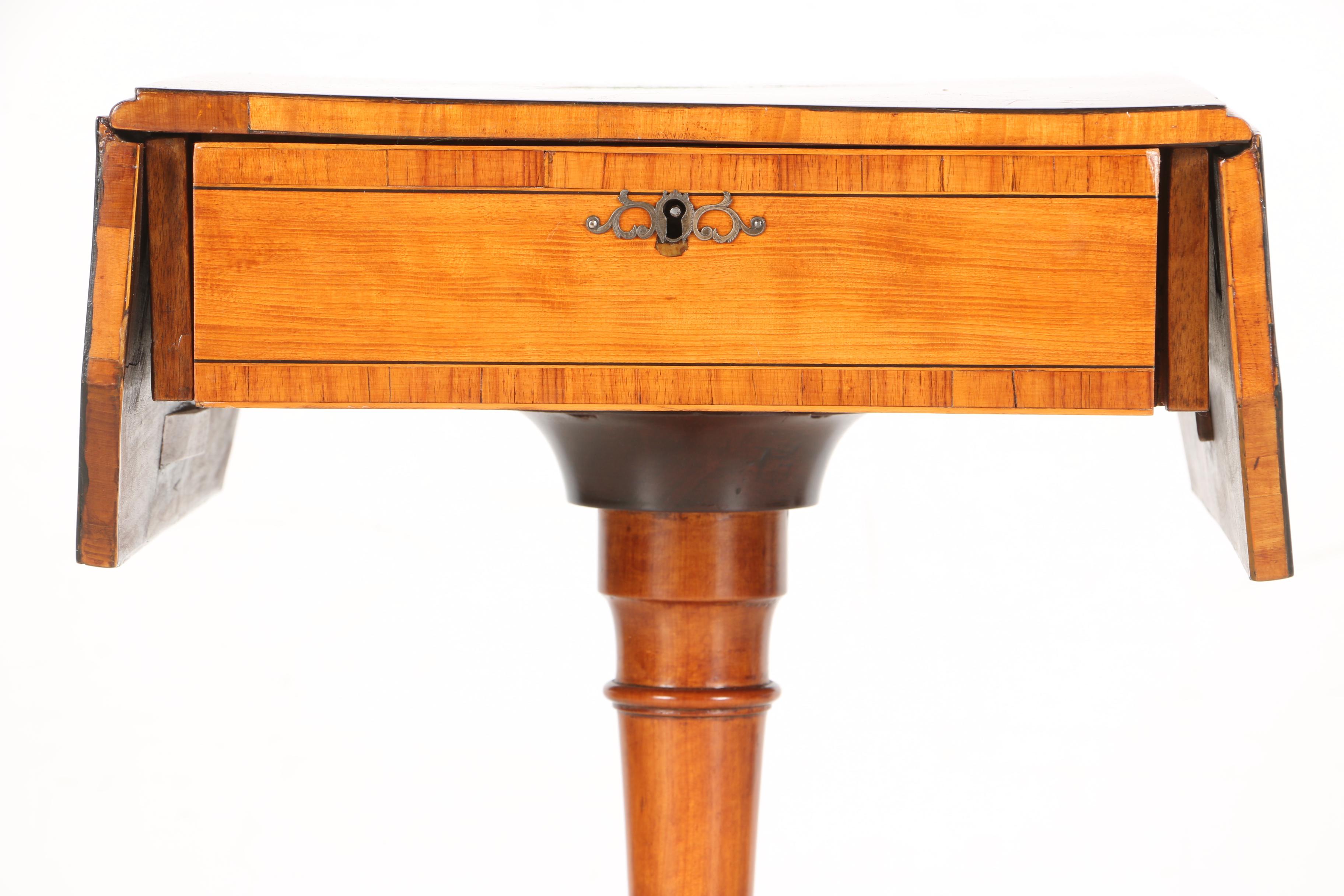Early 20th Century Veneer Drop Leaf Side Table