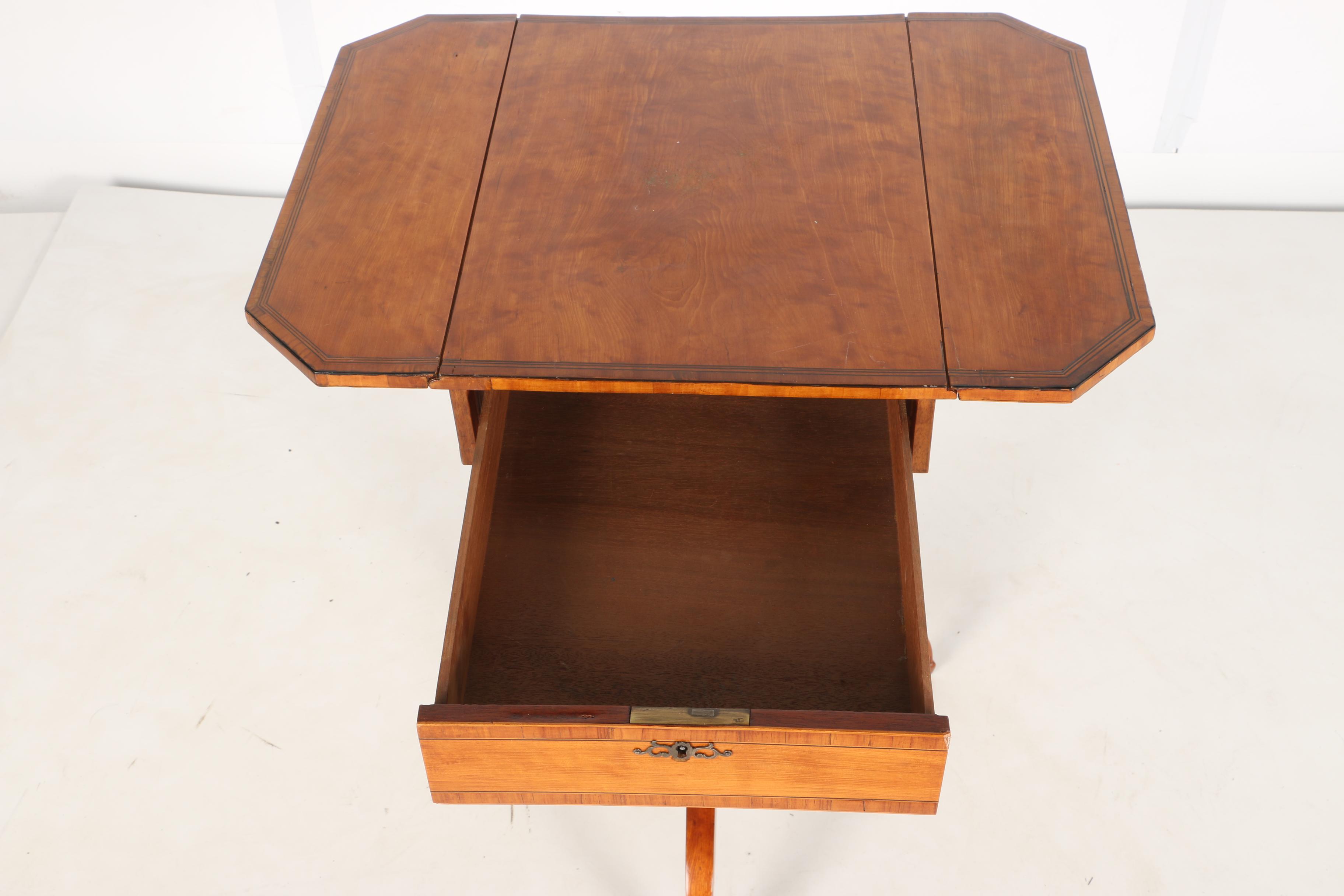 Early 20th Century Veneer Drop Leaf Side Table