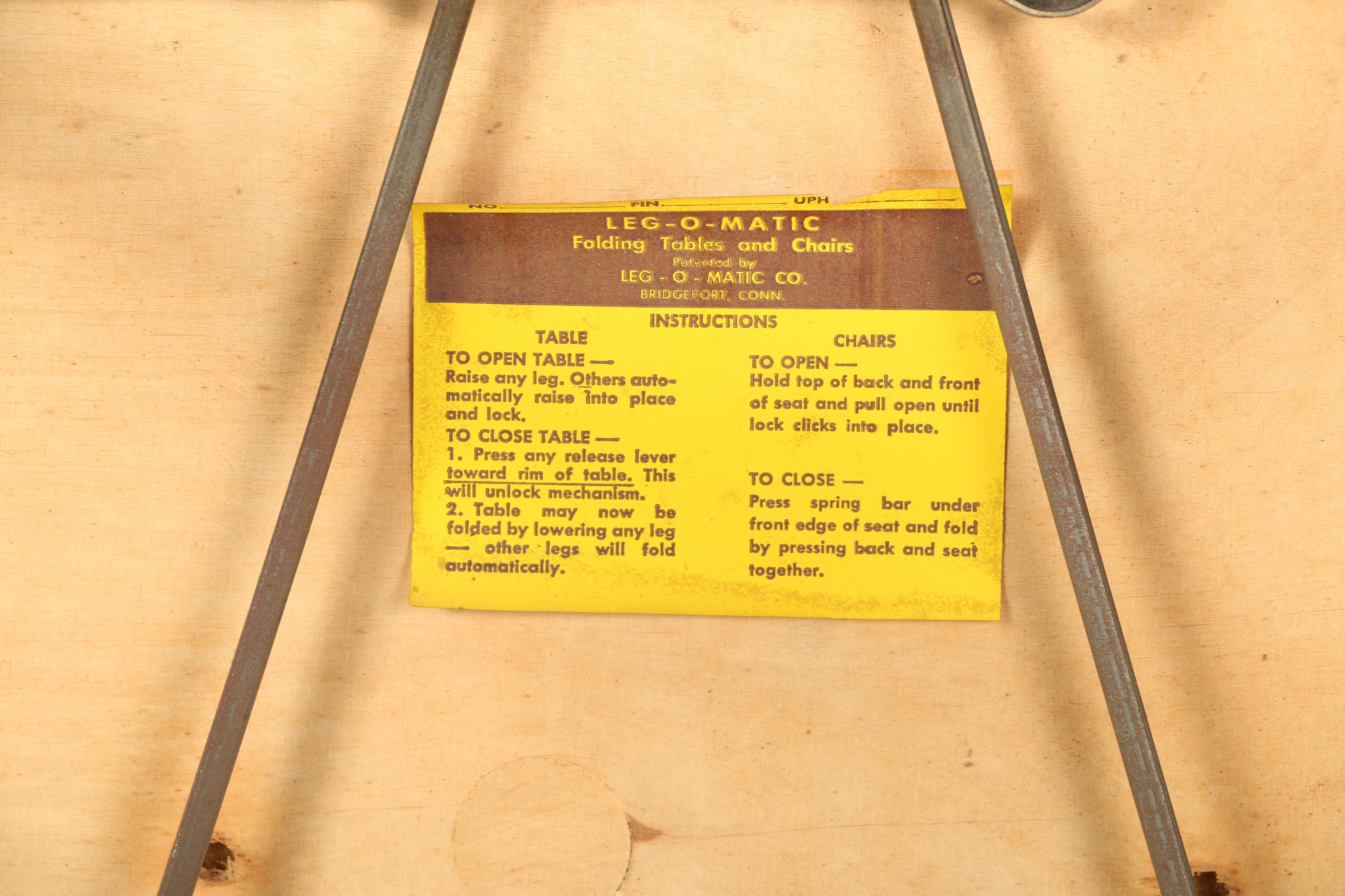 Set of Mid Century Modern Leg-o-Matic Folding Chairs