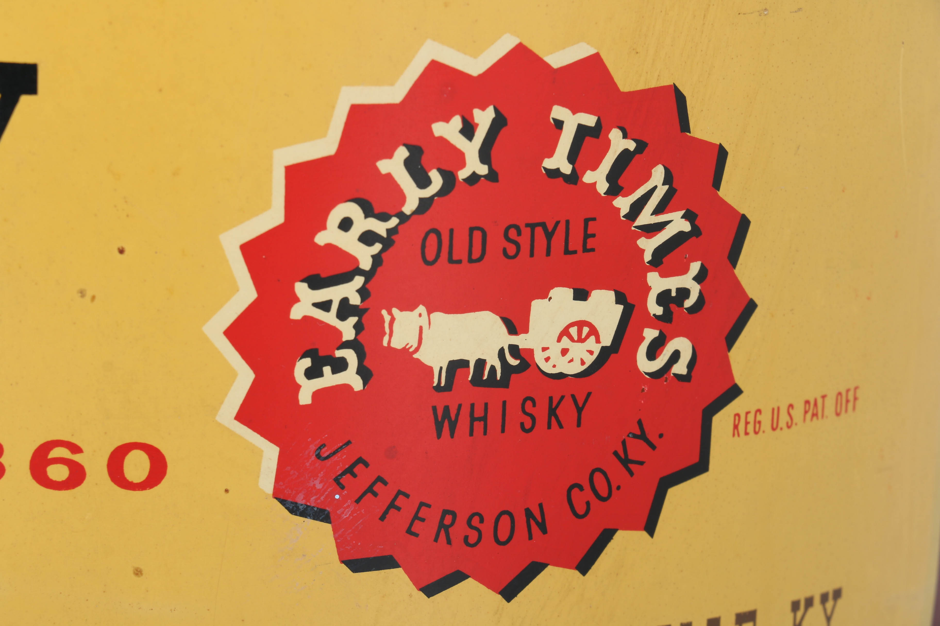 Circa 1960 Vintage Early Times Display Glass Bottle