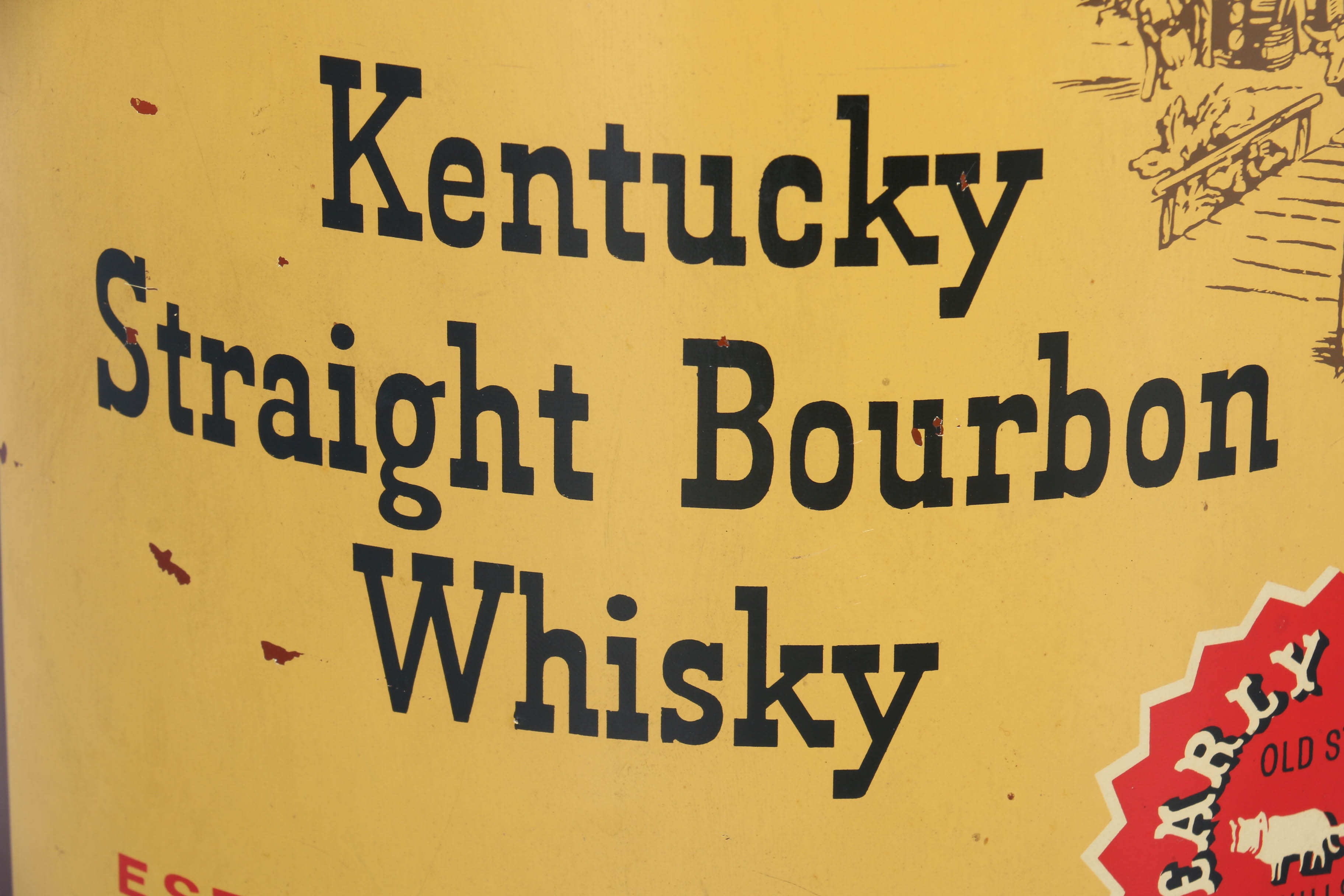 Circa 1960 Vintage Early Times Display Glass Bottle