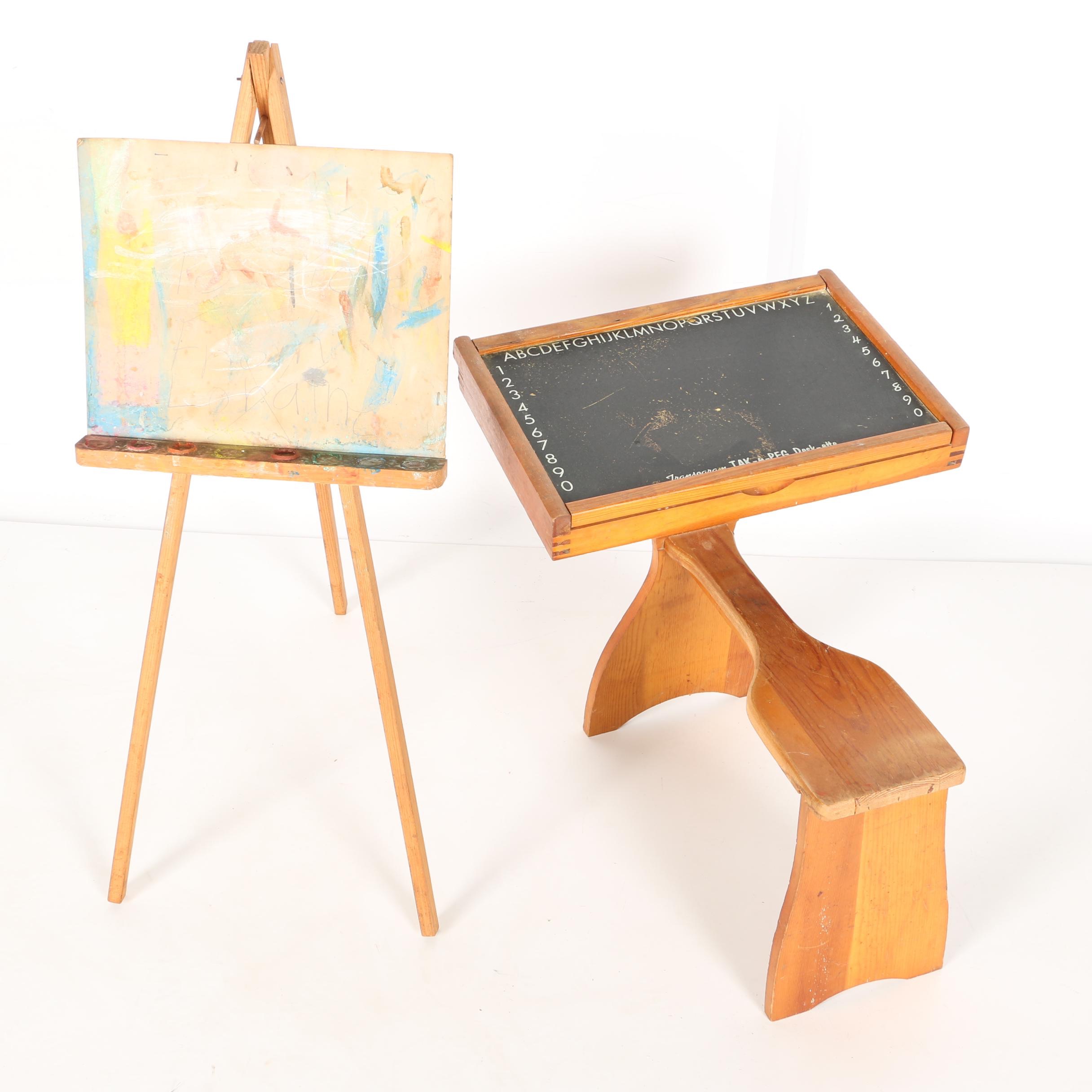 Kid's Vintage Desk and Easel