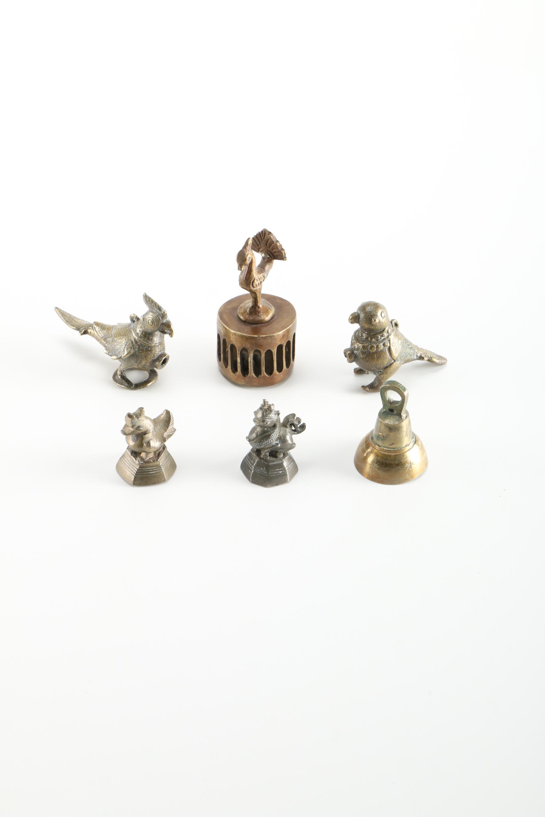 Group of Six Small Metal Figurines