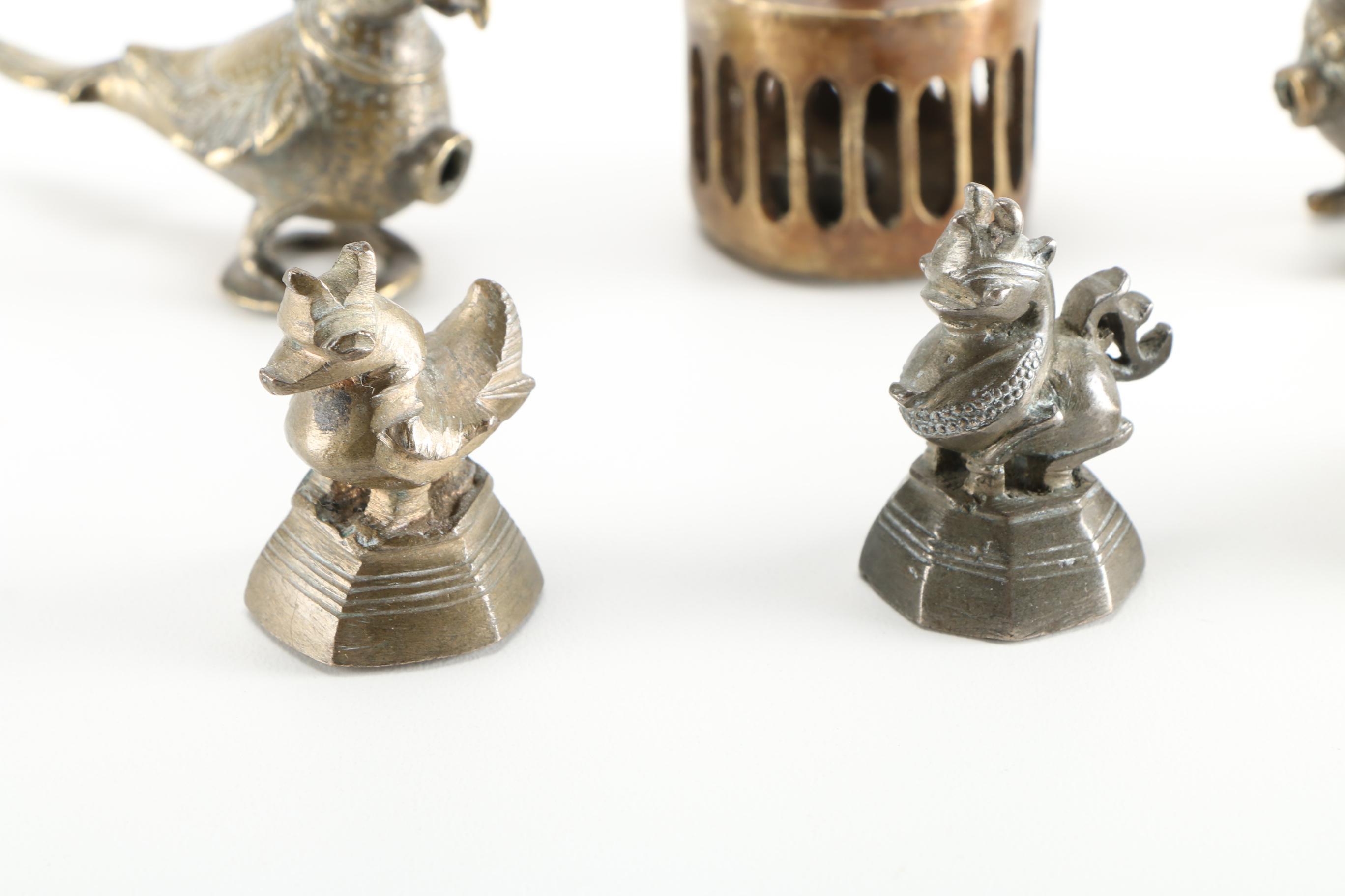 Group of Six Small Metal Figurines