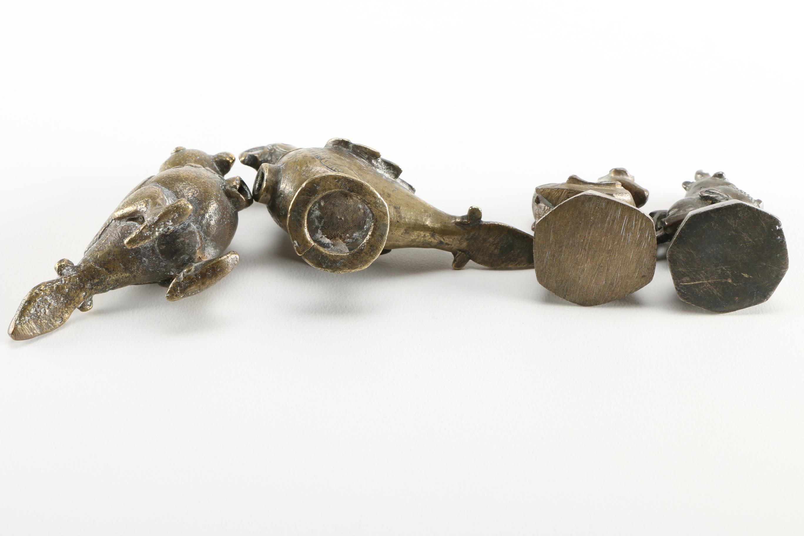 Group of Six Small Metal Figurines