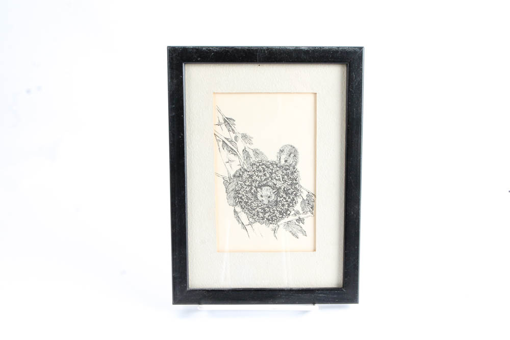 Collection of Lithographs of Woodland Creatures by Snow