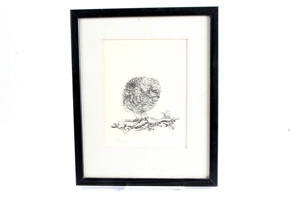 Collection of Lithographs of Woodland Creatures by Snow