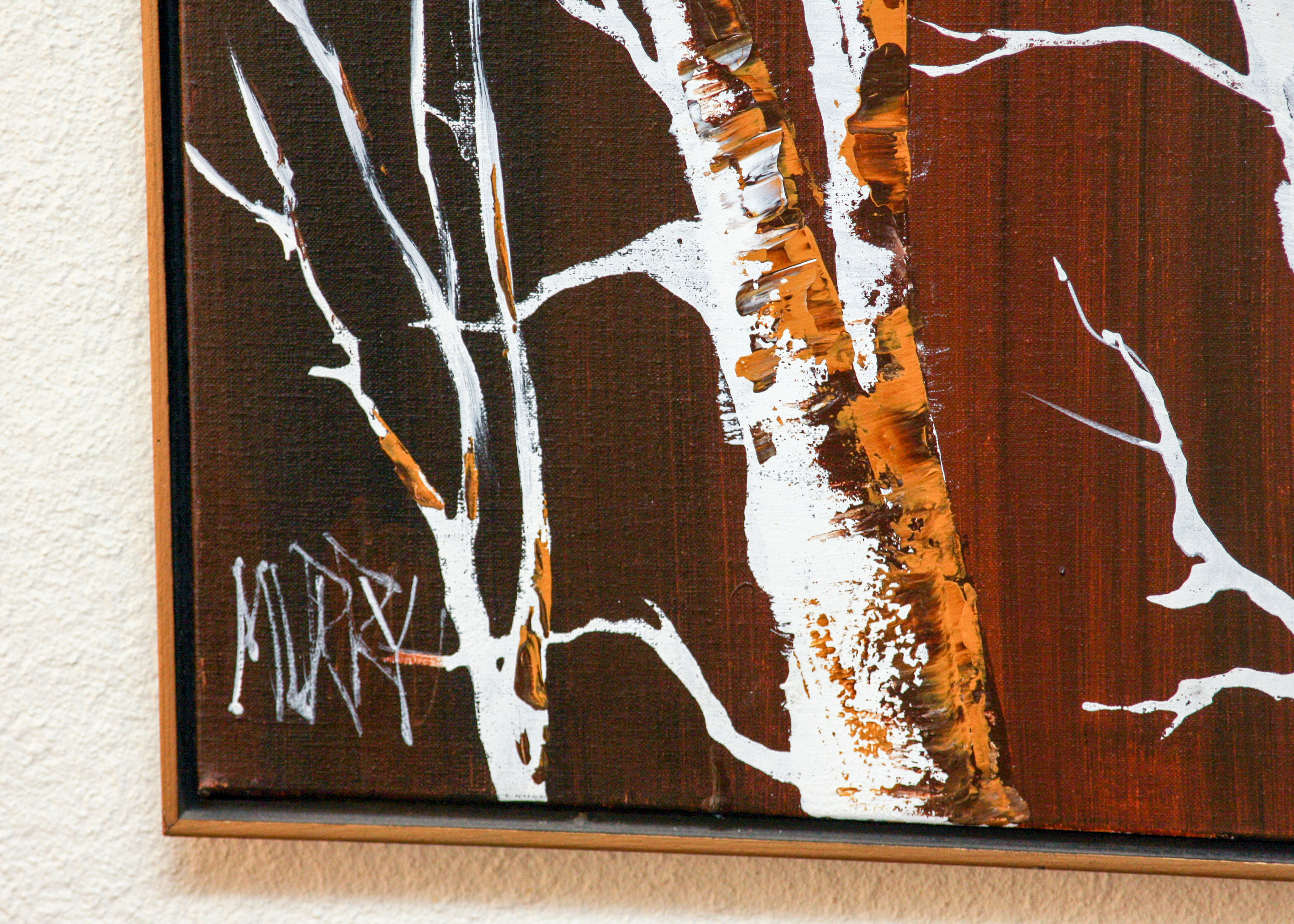 Murry Acrylic Painting "White Birches"