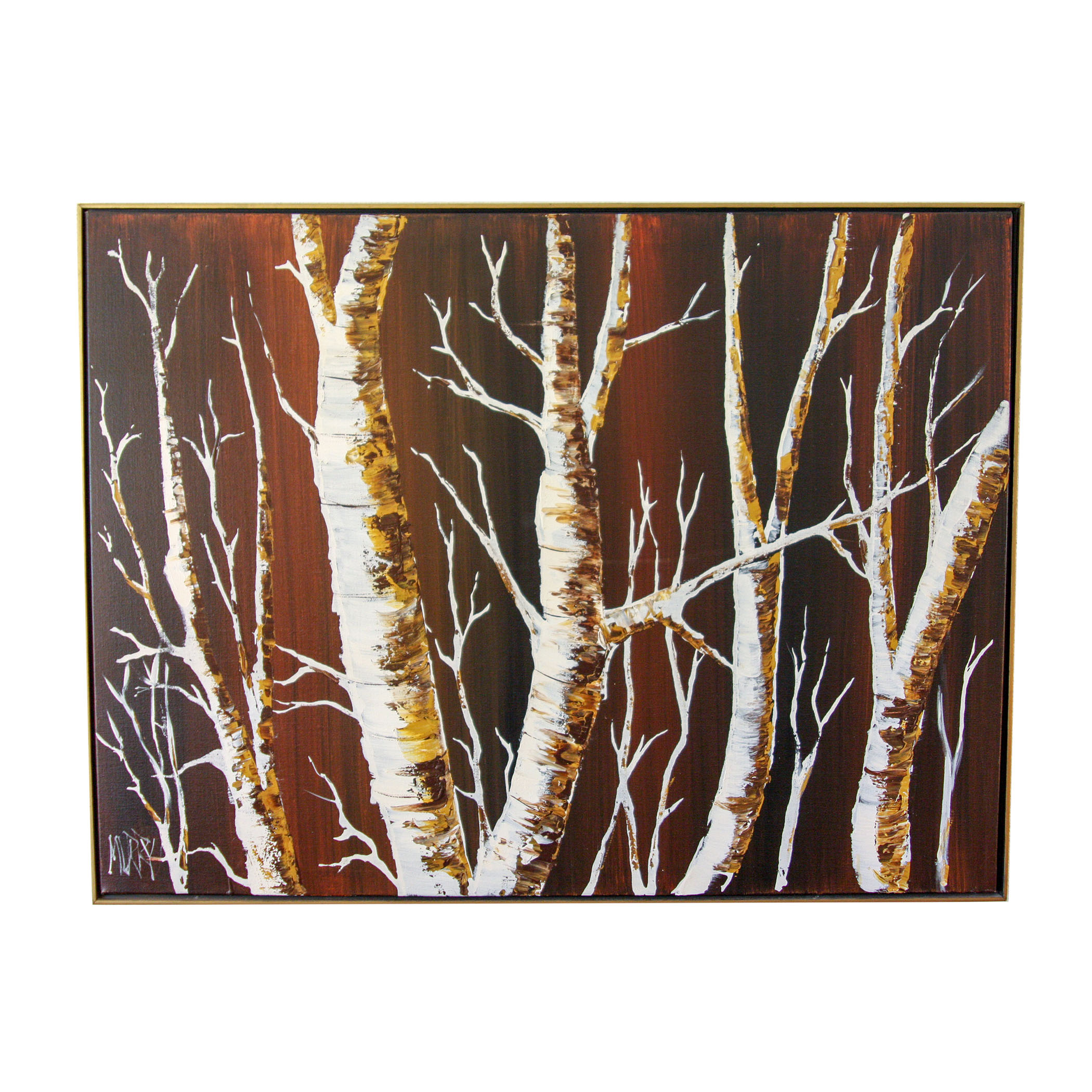 Murry Acrylic Painting "White Birches"