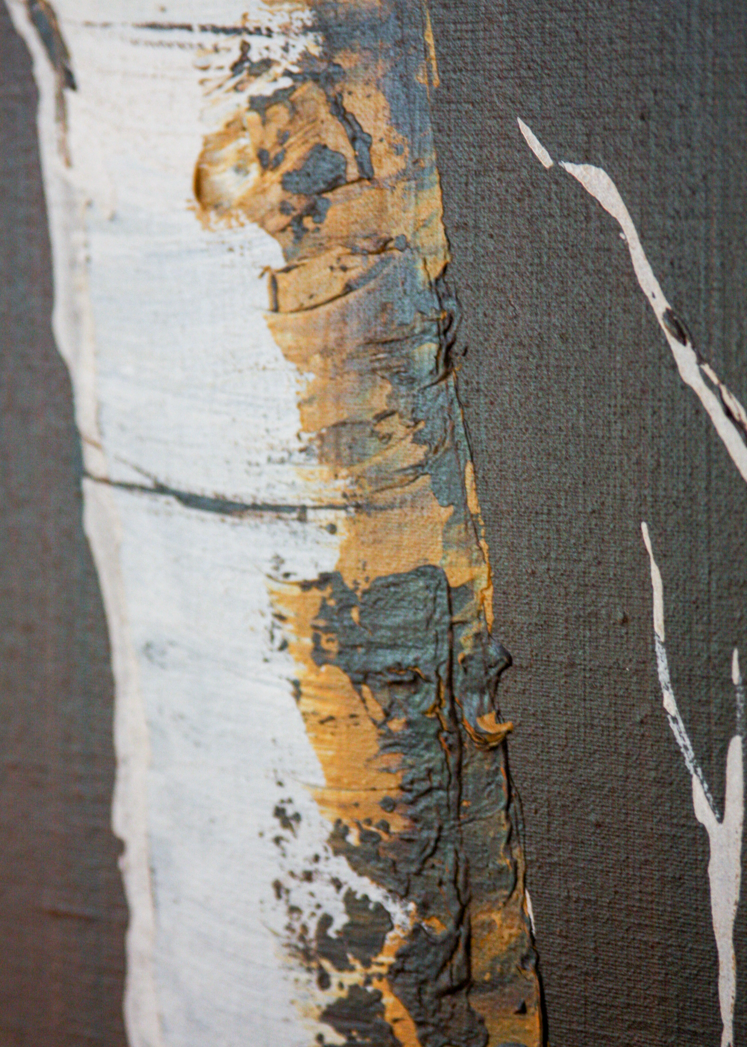 Murry Acrylic Painting "White Birches"