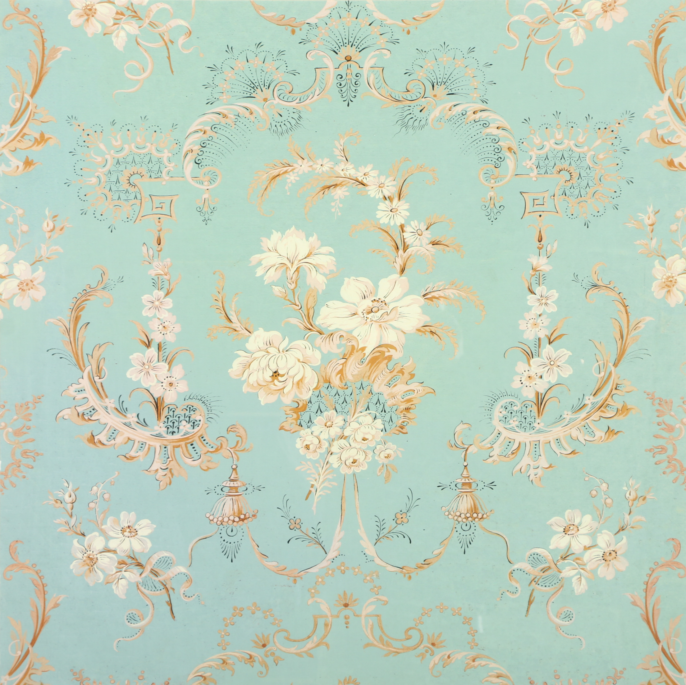 Offset Lithograph of Floral Pattern