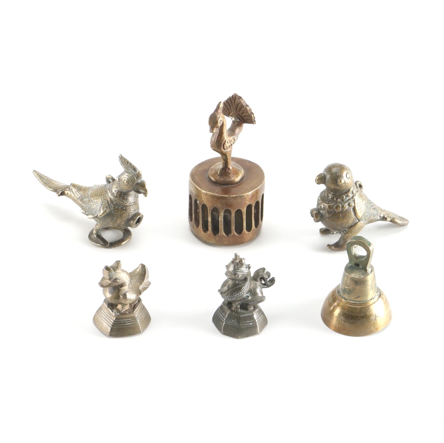 Group of Six Small Metal Figurines