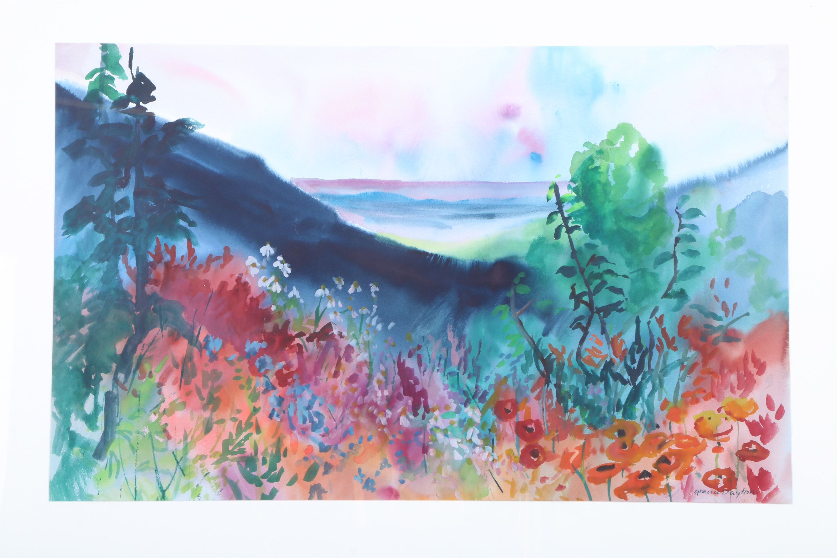 Garcia Dayton Signed Watercolor of a Landscape