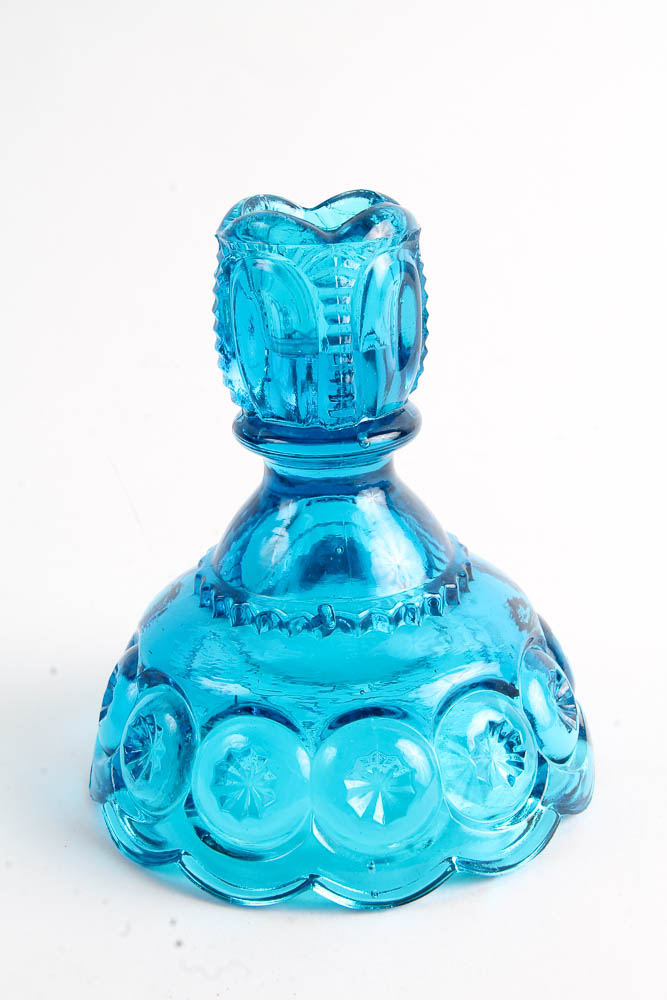 "Moon & Stars" by Smith Glass Company in Blue