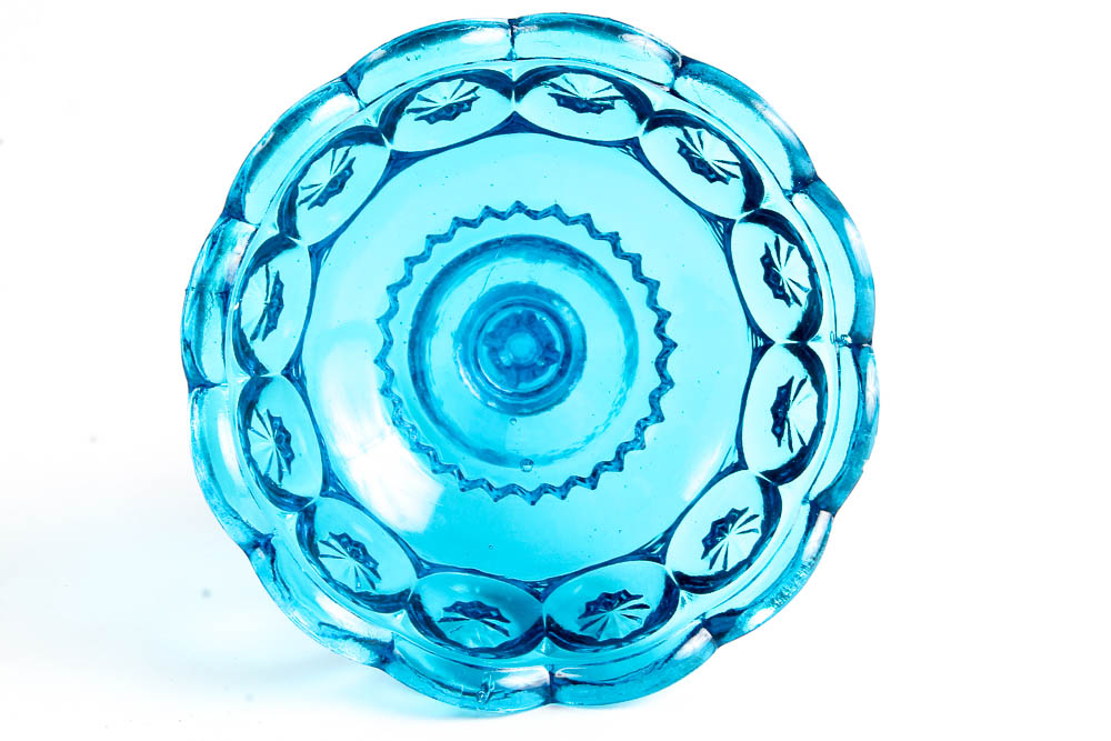 "Moon & Stars" by Smith Glass Company in Blue