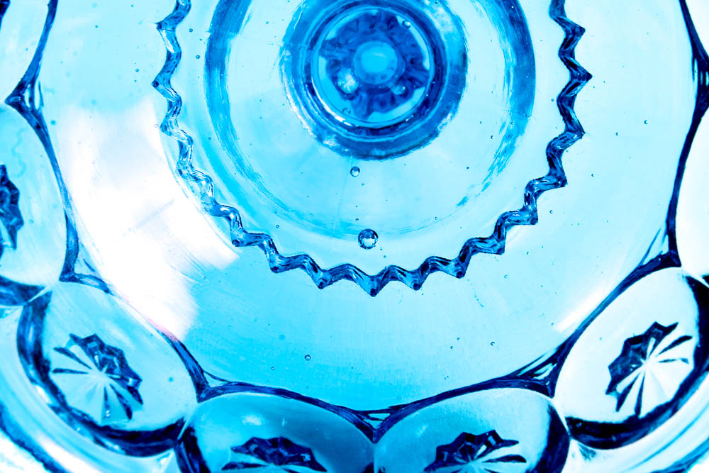 "Moon & Stars" by Smith Glass Company in Blue